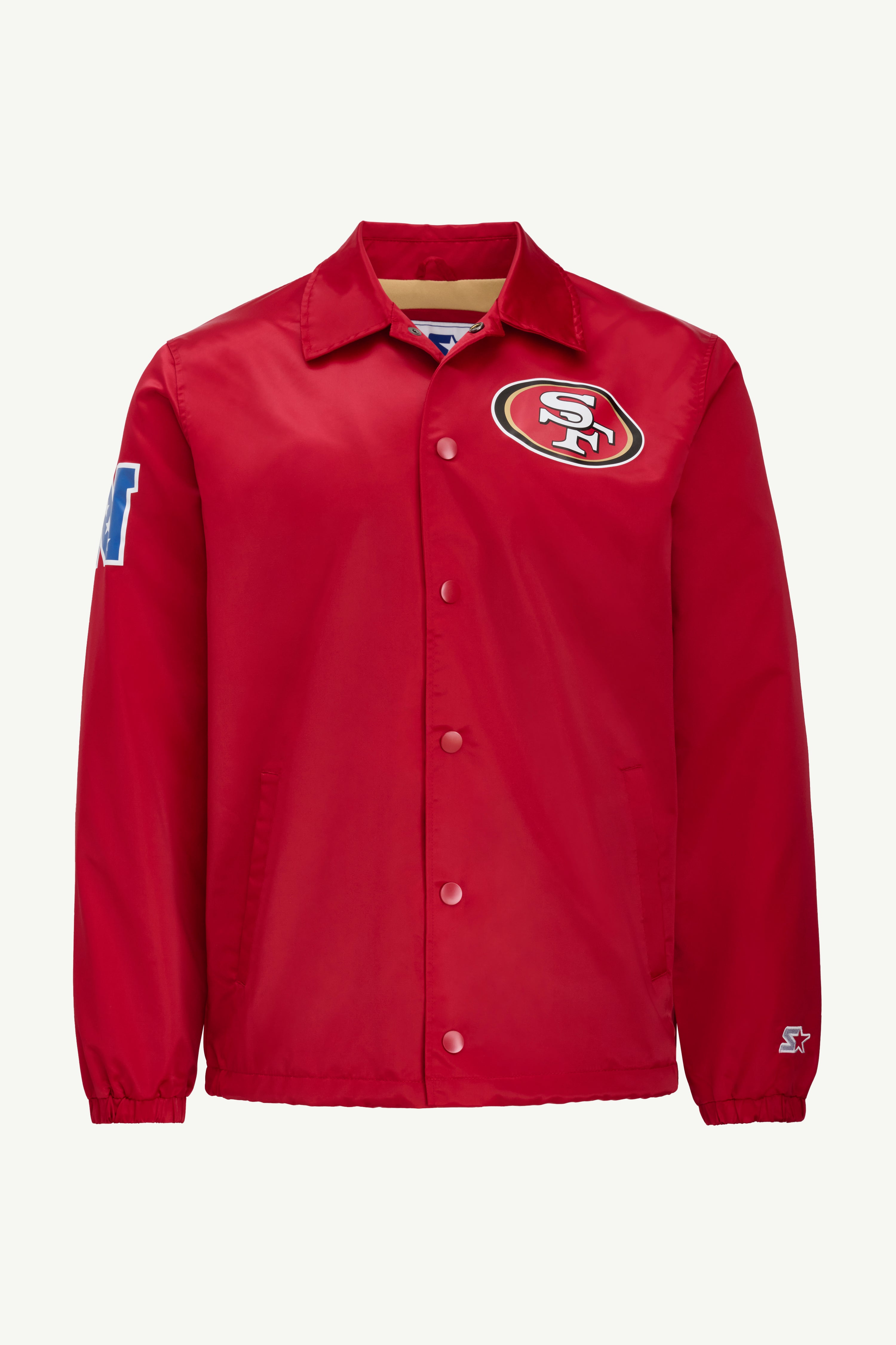 MENS SAN FRANCISCO 49ERS COACHES JACKET View 1 MENS SAN FRANCISCO 49ERS COACHES JACKET View 1