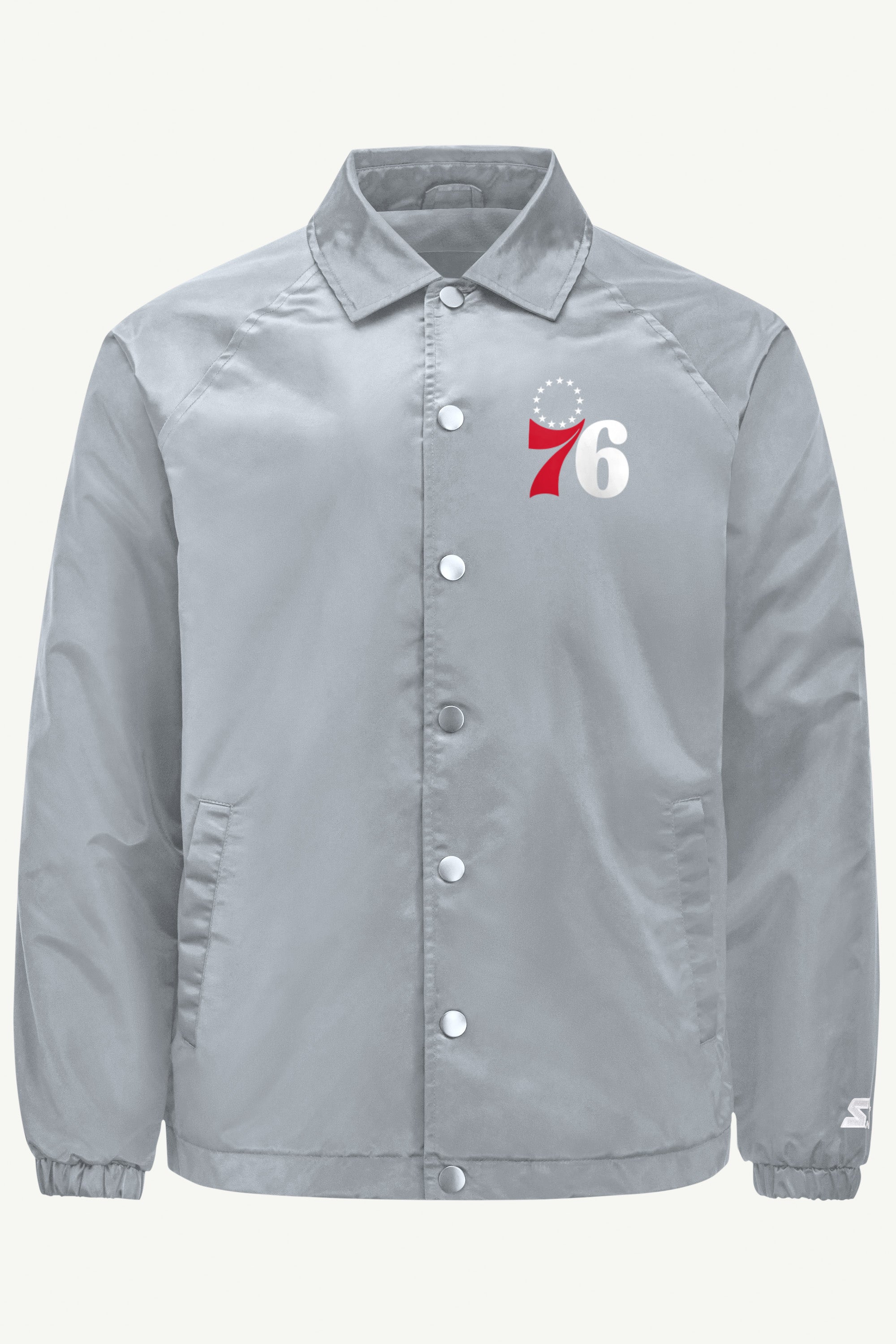 MENS PHILADEPHIA 76ERS HALF BALL COACHES JACKET View 1 | NBA MENS PHILADEPHIA 76ERS HALF BALL COACHES JACKET View 1 | NBA