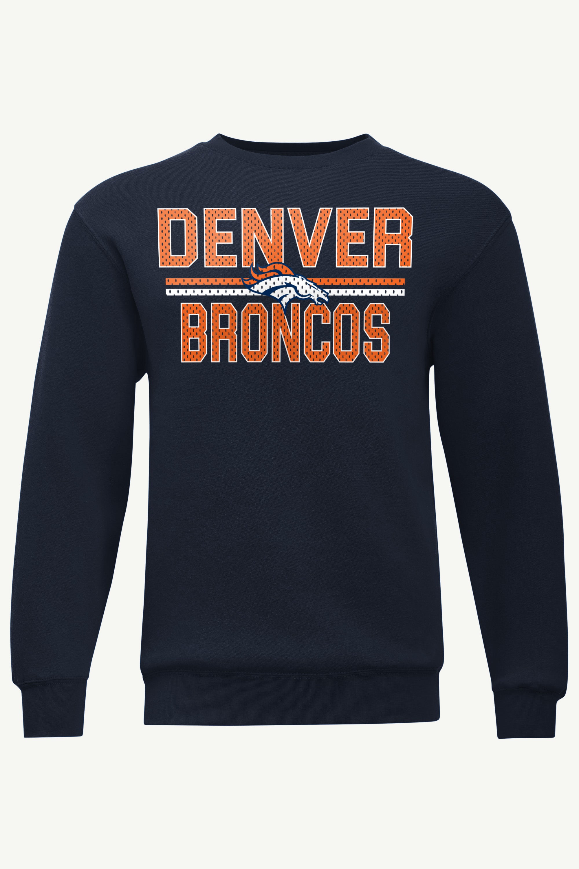 MENS DENVER BRONCOS MESH LOOK SWEATSHIRT View 1 MENS DENVER BRONCOS MESH LOOK SWEATSHIRT View 1