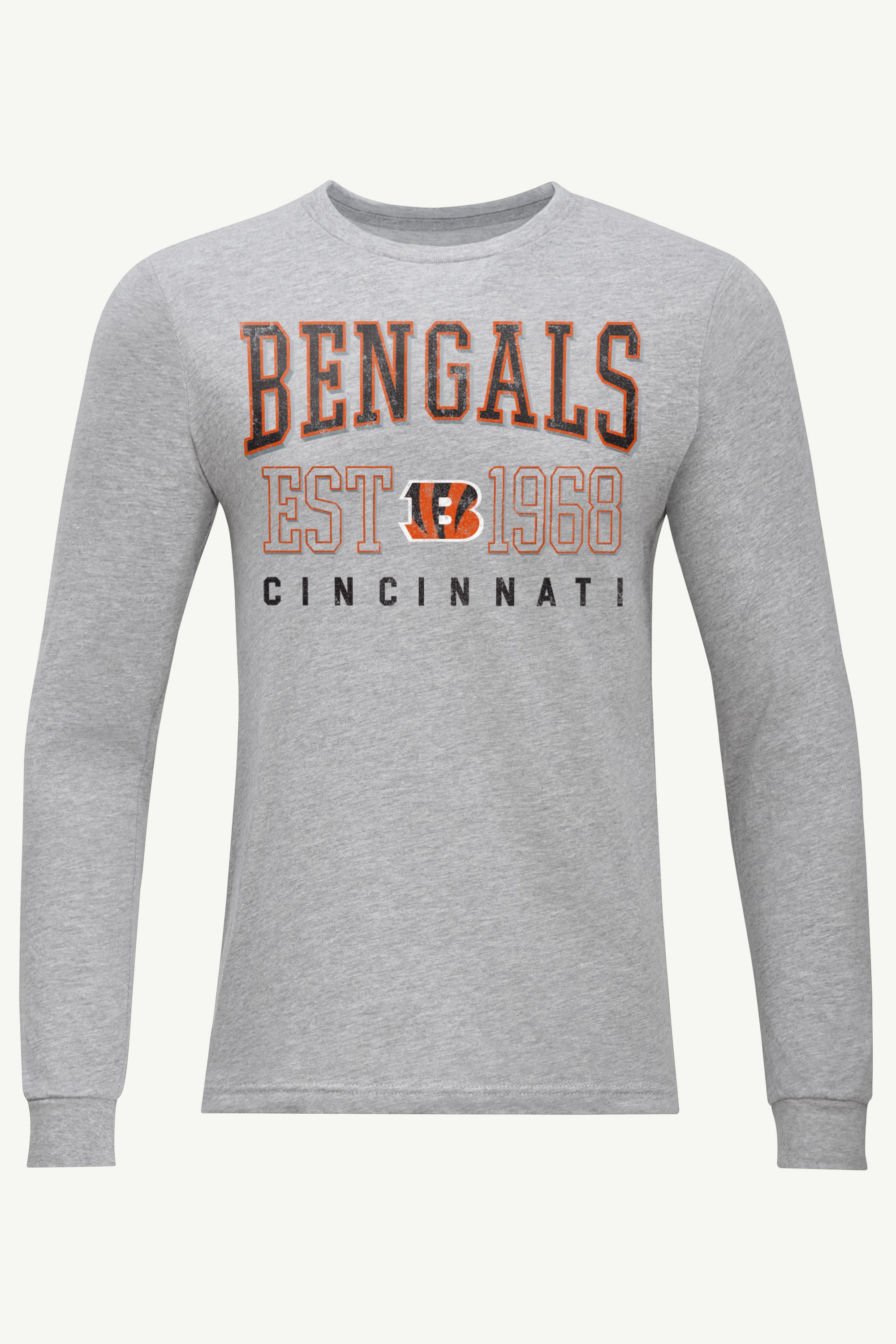 MENS CINCINNATI BENGALS RETRO LONG SLEEVE T SHIRT View 1 | Cincinnati Bengals MENS CINCINNATI BENGALS RETRO LONG SLEEVE T SHIRT View 1 | Cincinnati Bengals