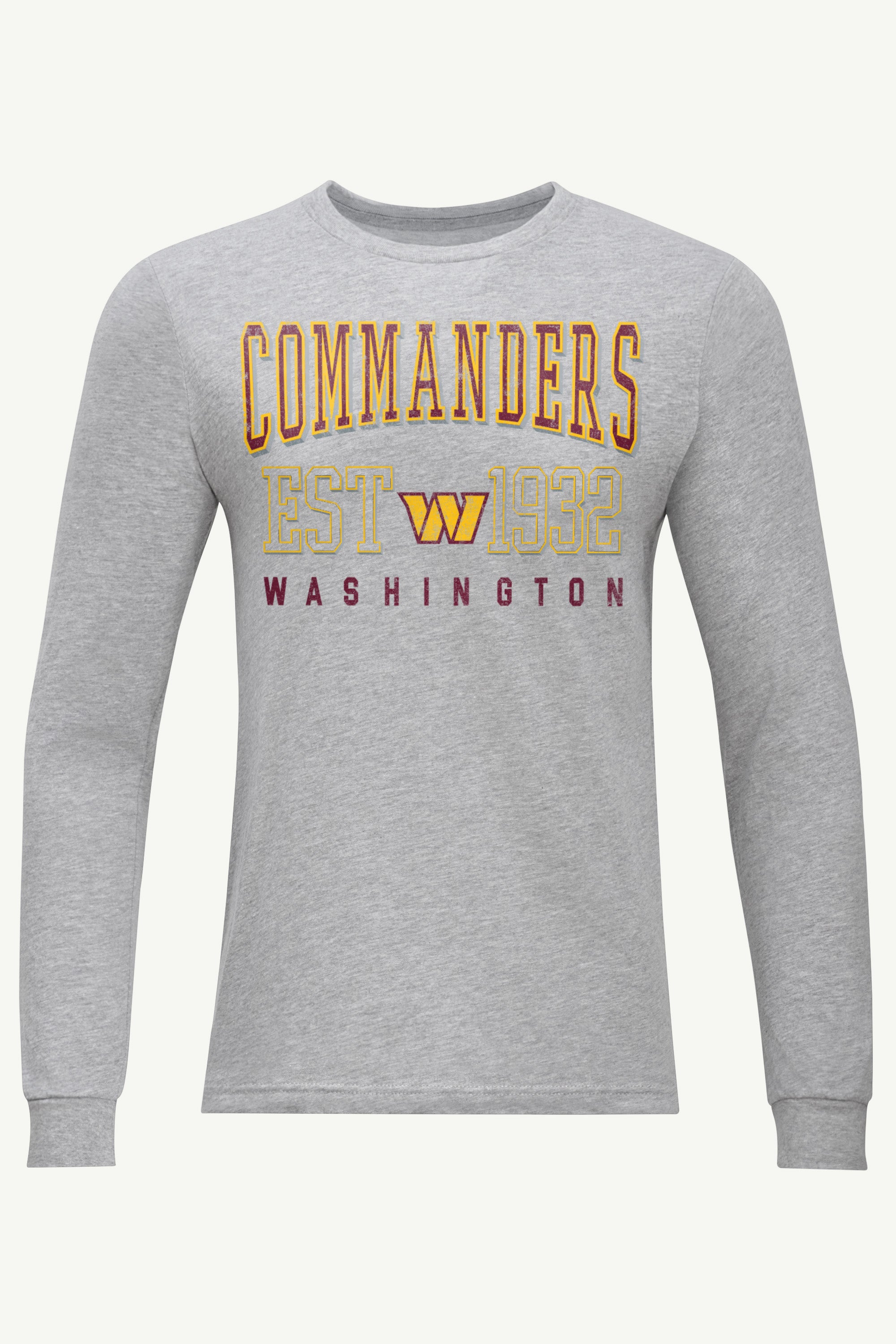 MENS WASHINGTON COMMANDERS RETRO LONG SLEEVE T SHIRT View 1 | Washington Commanders MENS WASHINGTON COMMANDERS RETRO LONG SLEEVE T SHIRT View 1 | Washington Commanders