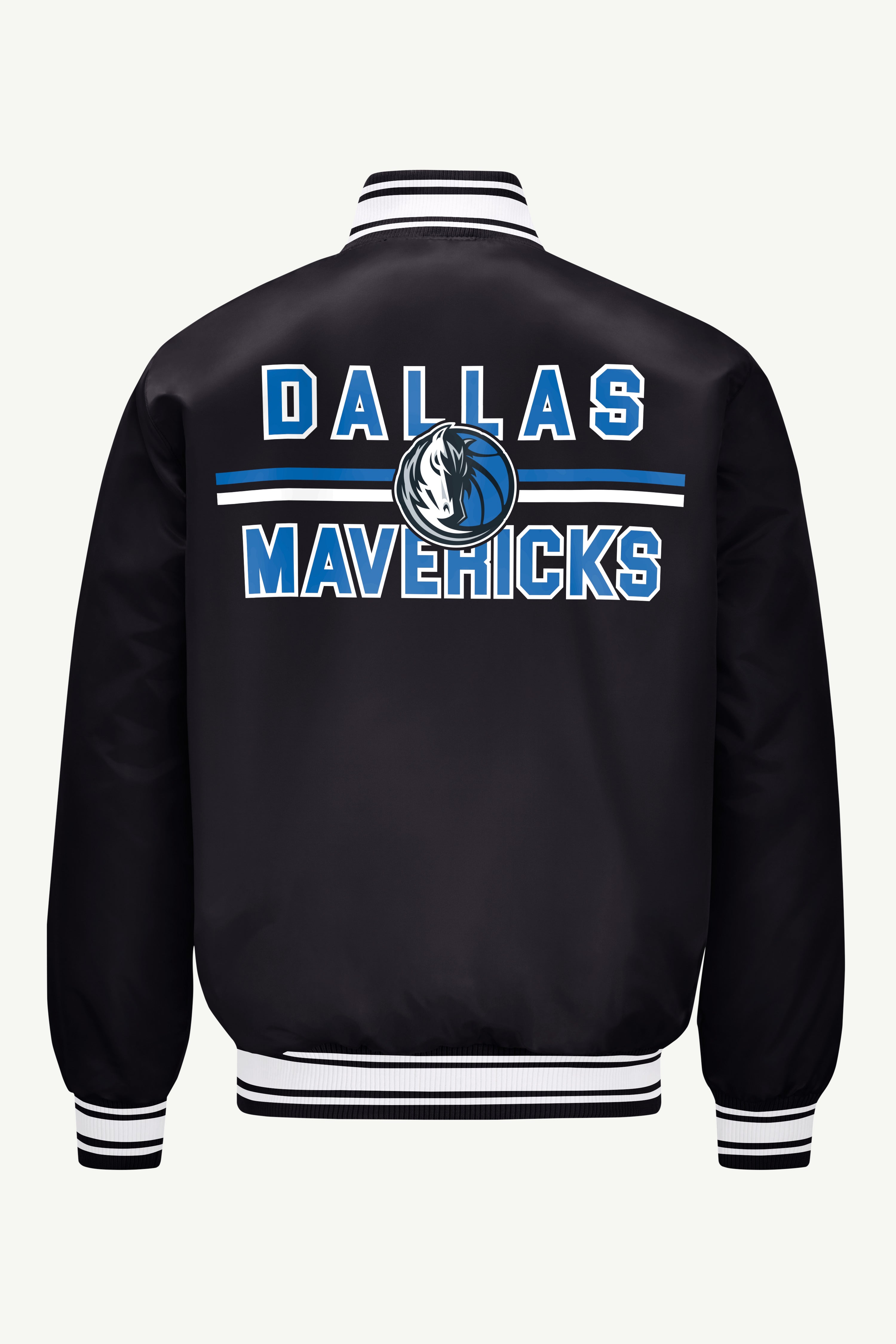MENS DALLAS MAVERICKS MESH LOOOK SATIN VARSITY JACKET View 2 MENS DALLAS MAVERICKS MESH LOOOK SATIN VARSITY JACKET View 2