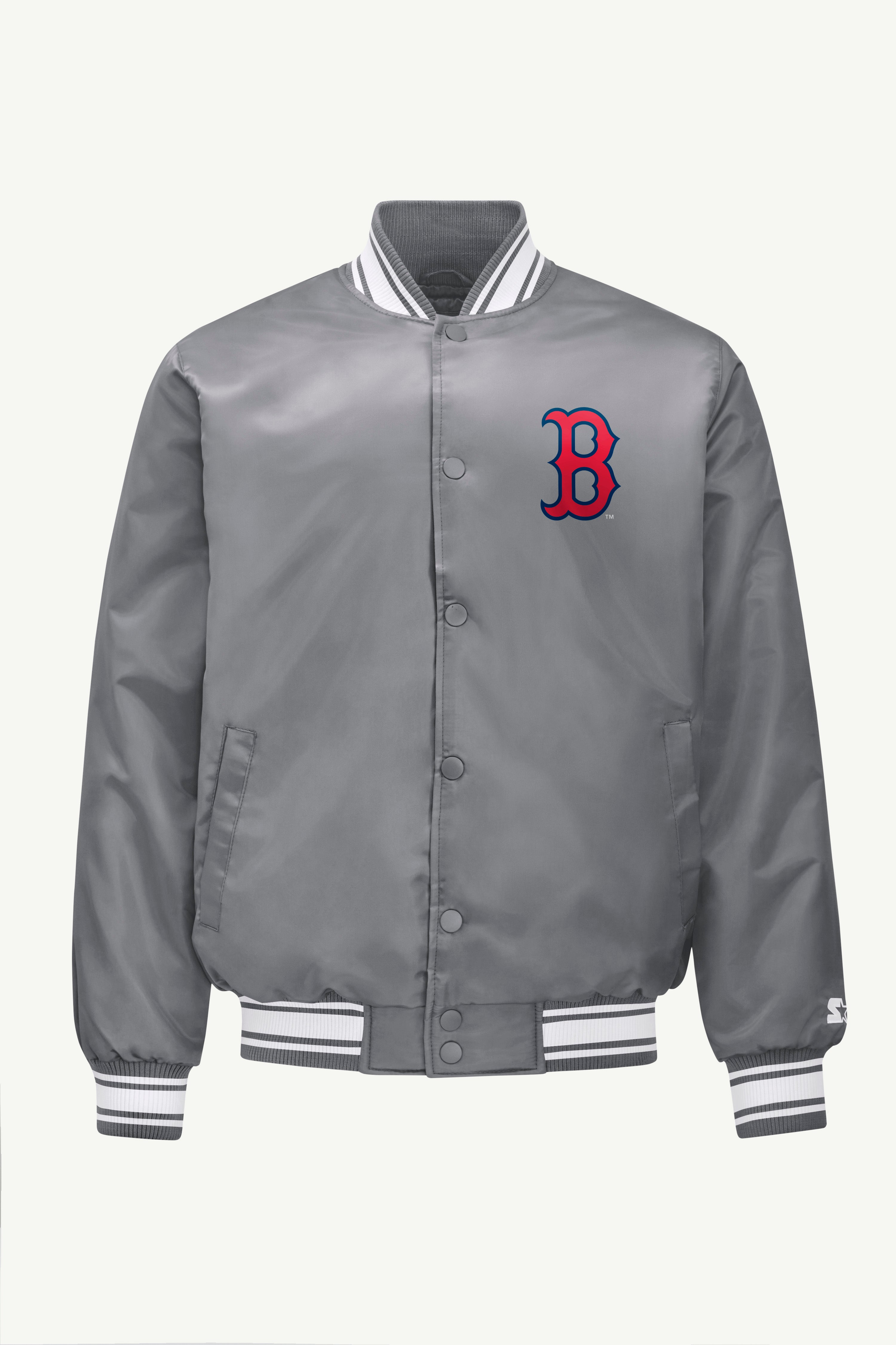 MENS BOSTON RED SOX SATIN VARSITY JACKET View 1 | DTG MENS BOSTON RED SOX SATIN VARSITY JACKET View 1 | DTG