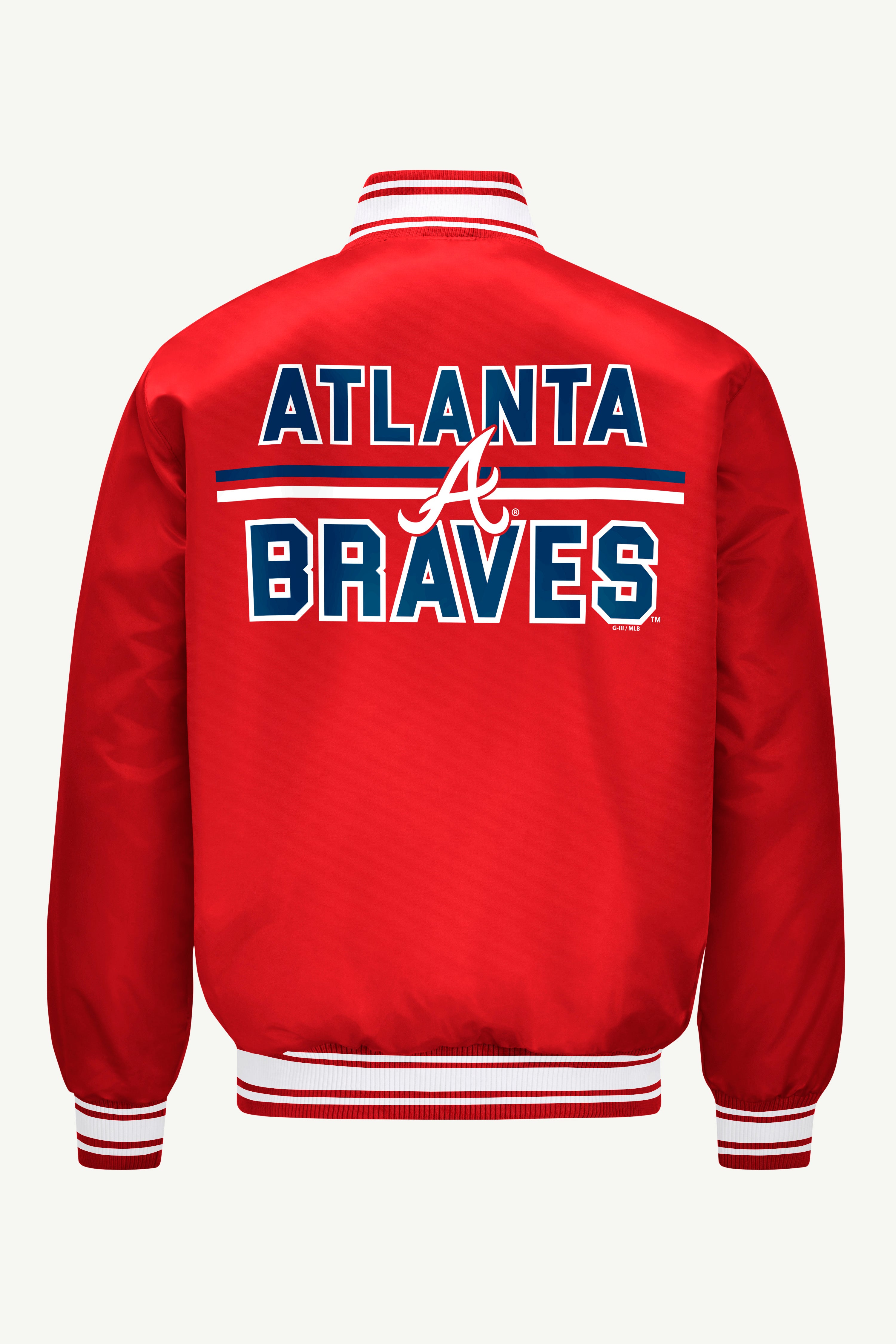 MENS ATLANTA BRAVES SATIN VARISTY JACKET View 2 | Atlanta Braves MENS ATLANTA BRAVES SATIN VARISTY JACKET View 2 | Atlanta Braves