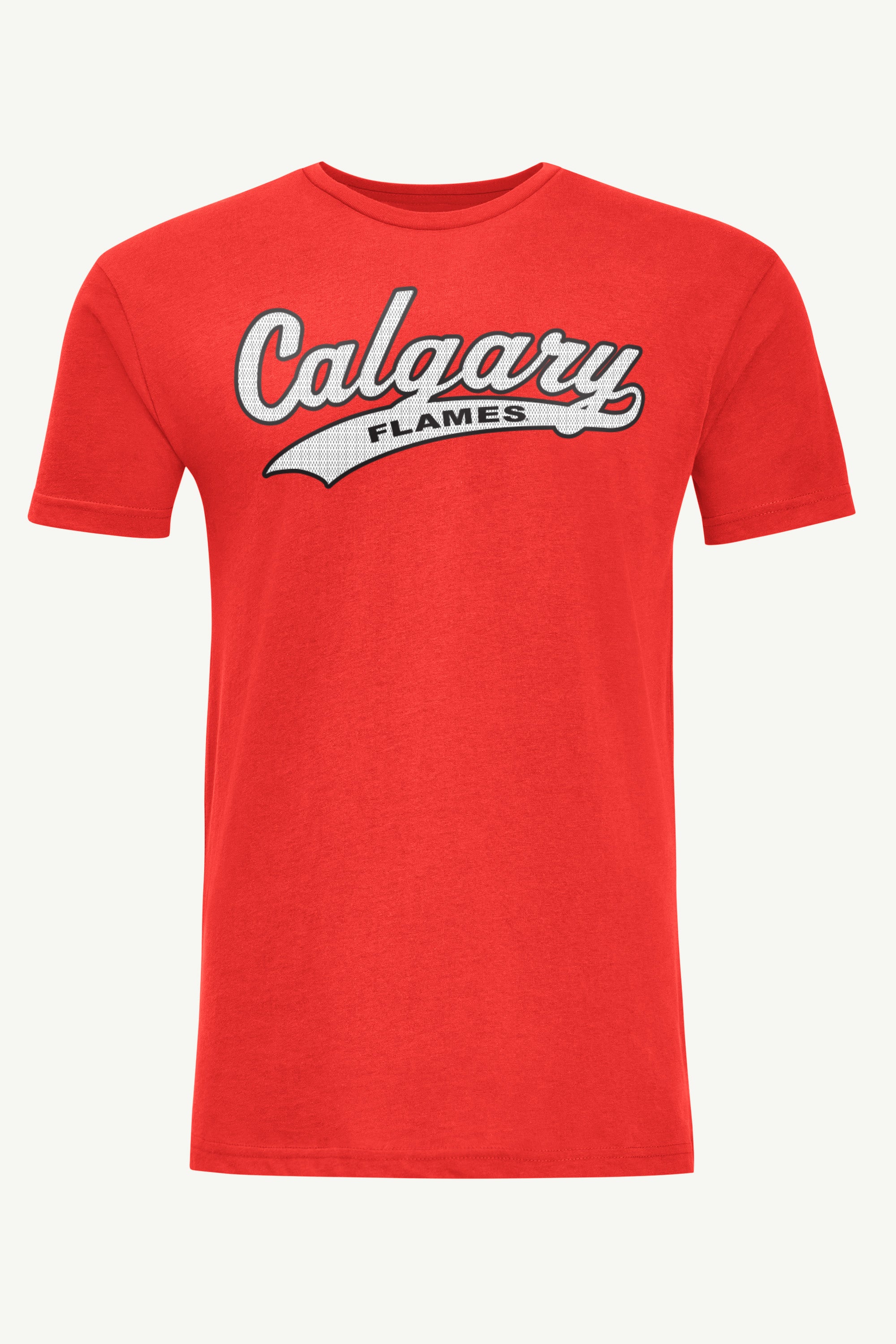 MENS CALGARY FLAMES TAILSWEEP T SHIRT View 1 MENS CALGARY FLAMES TAILSWEEP T SHIRT View 1