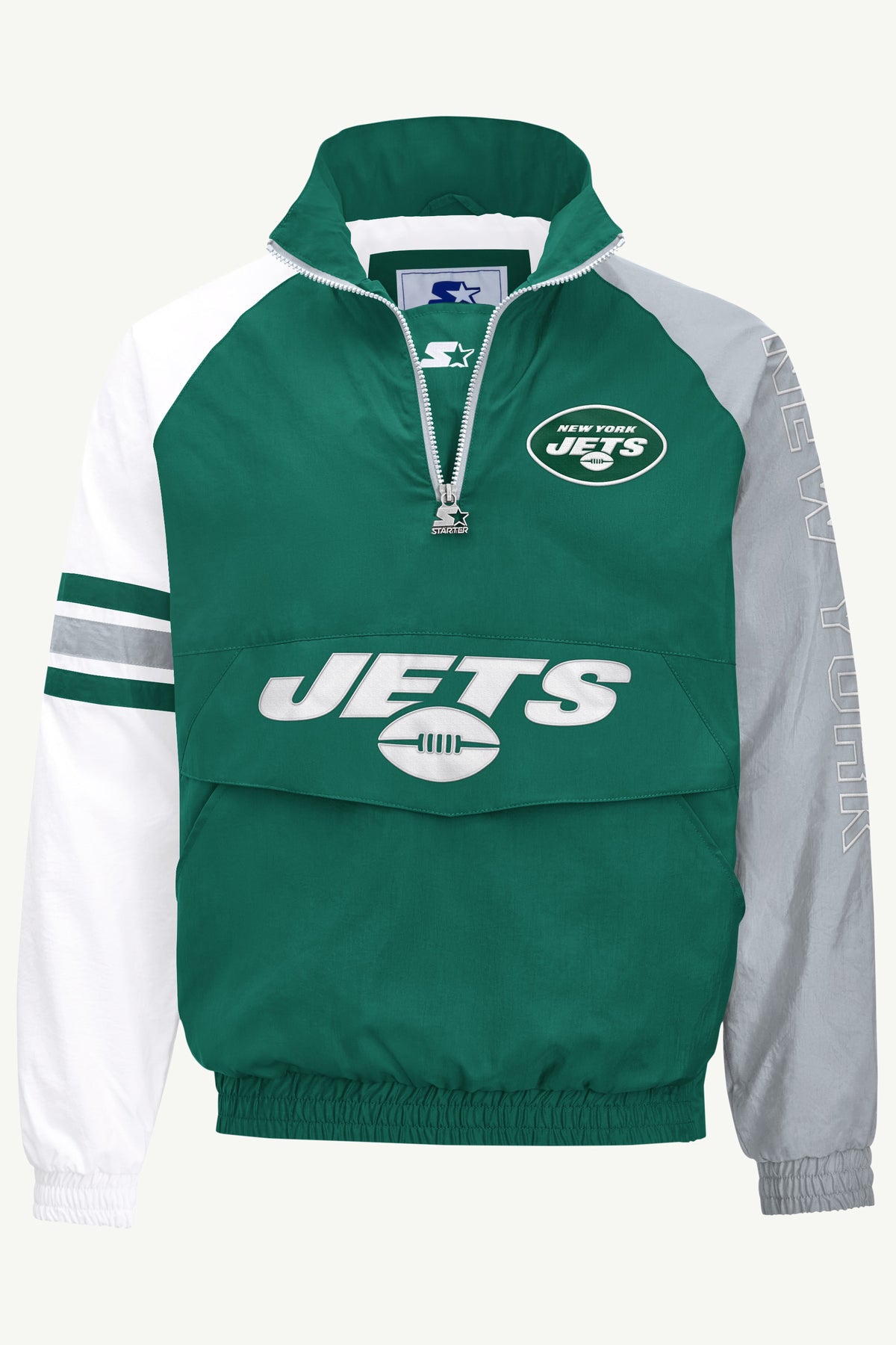 Mens New York Jets Quarter Zip Jacket | NFL | Starter