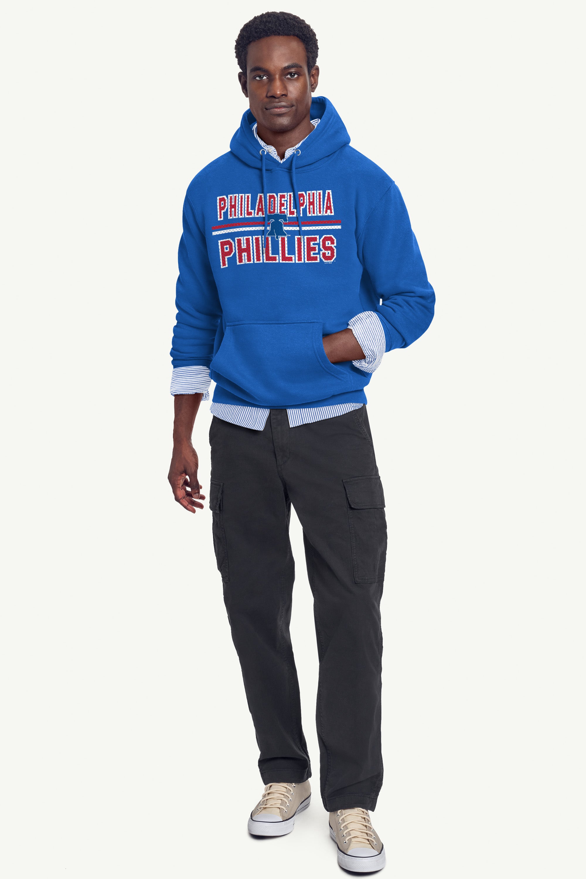MENS PHILADELPHIA PHILLIES MESH LOOK HOODIE View 3 MENS PHILADELPHIA PHILLIES MESH LOOK HOODIE View 3