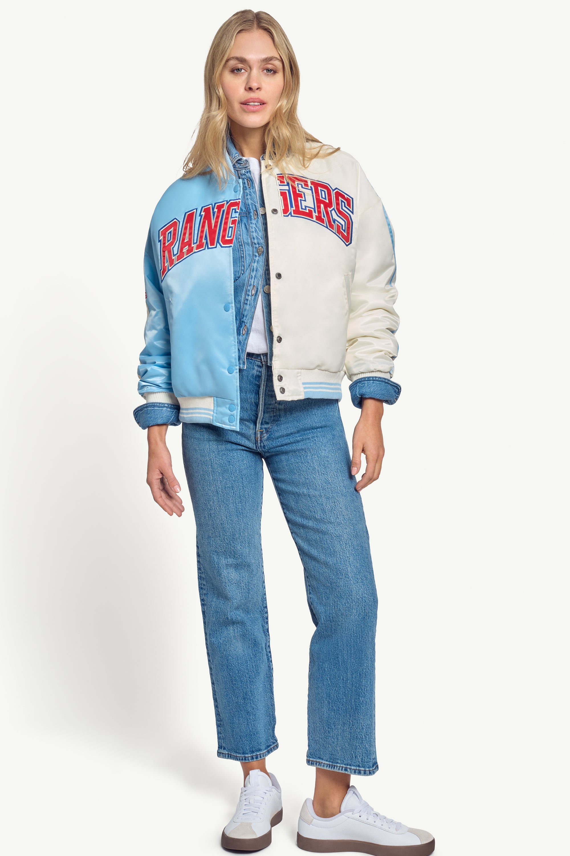 WOMENS TEXAS RANGERS SATIN VARSITY JACKET View 4 | STARTER CLASSICS WOMENS TEXAS RANGERS SATIN VARSITY JACKET View 4 | STARTER CLASSICS