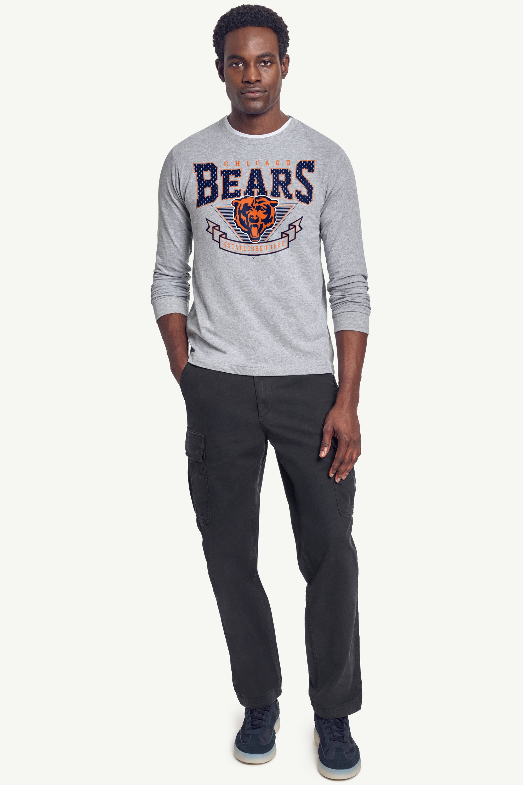 MENS CHICAGO BEARS 80's INSPIRED LONG SLEEVE T SHIRT View 2 | Chicago Bears MENS CHICAGO BEARS 80's INSPIRED LONG SLEEVE T SHIRT View 2 | Chicago Bears