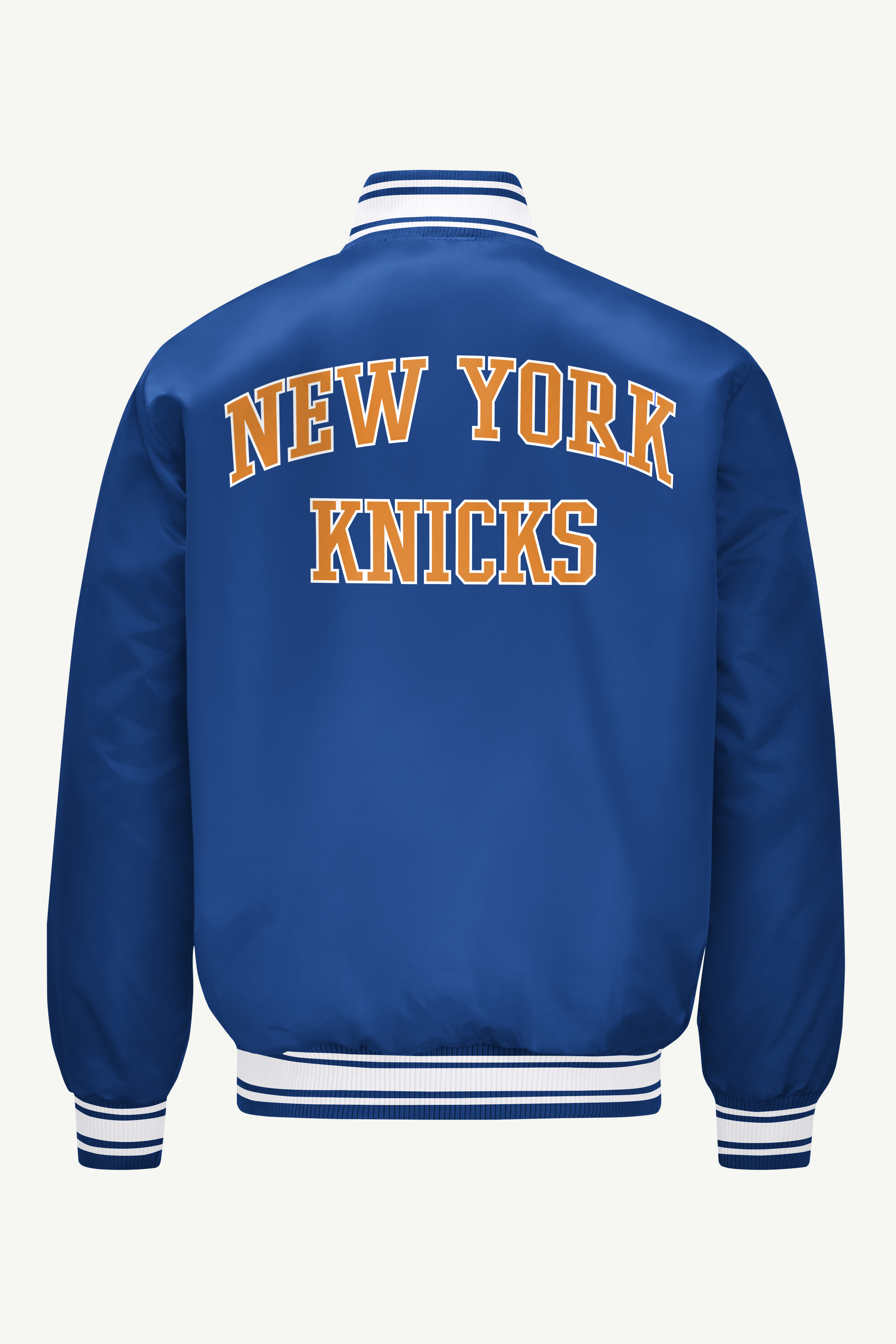 MENS NEW YORK KNICKS PRINTED GRAPHIC BASKETBALL SATIN VARSITY JACKET View 2 | New York Knicks MENS NEW YORK KNICKS PRINTED GRAPHIC BASKETBALL SATIN VARSITY JACKET View 2 | New York Knicks