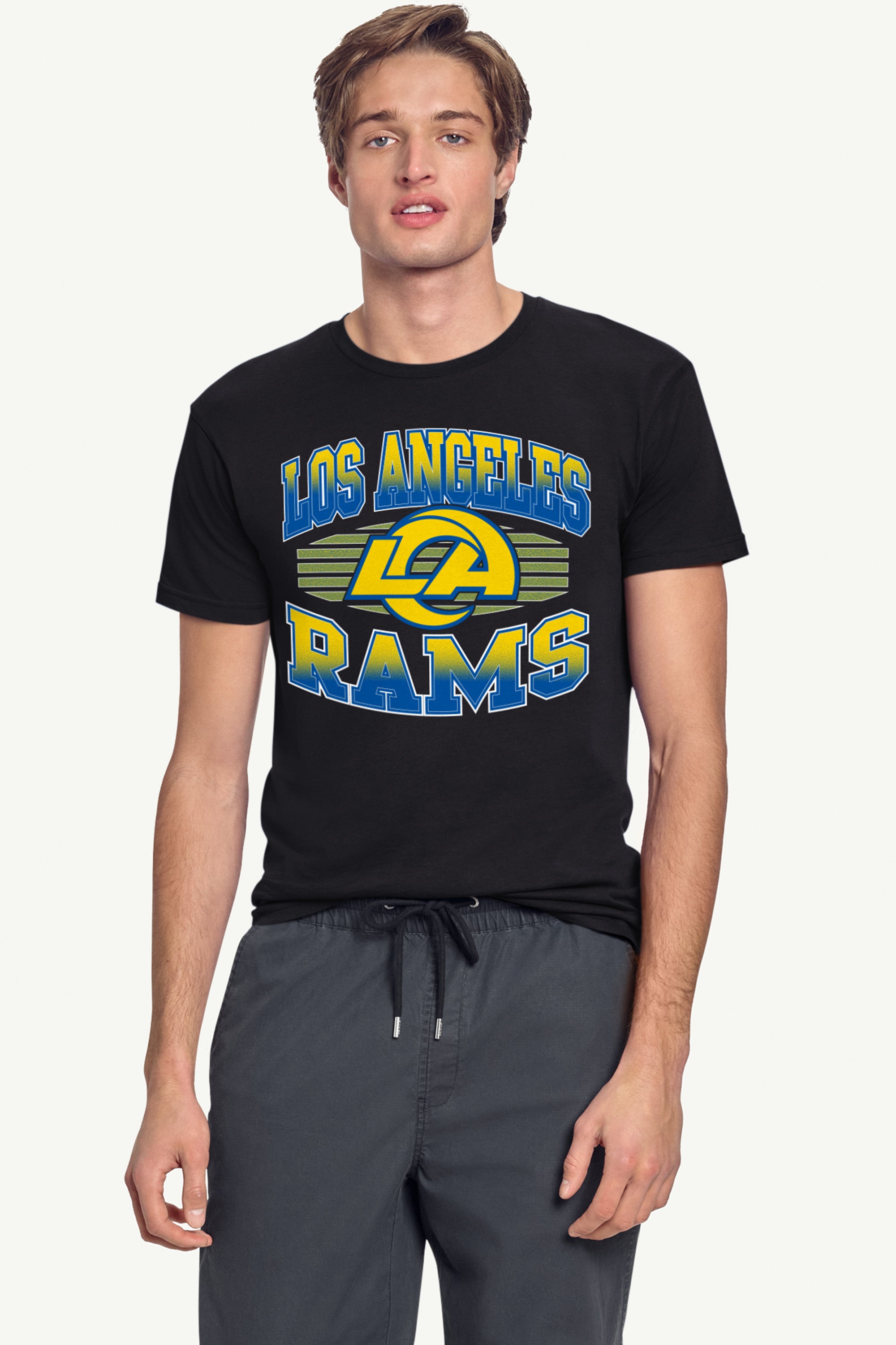 MENS LOS ANGELES RAMS TEAM GRIT SHORT SLEEVE T SHIRT View 3 MENS LOS ANGELES RAMS TEAM GRIT SHORT SLEEVE T SHIRT View 3