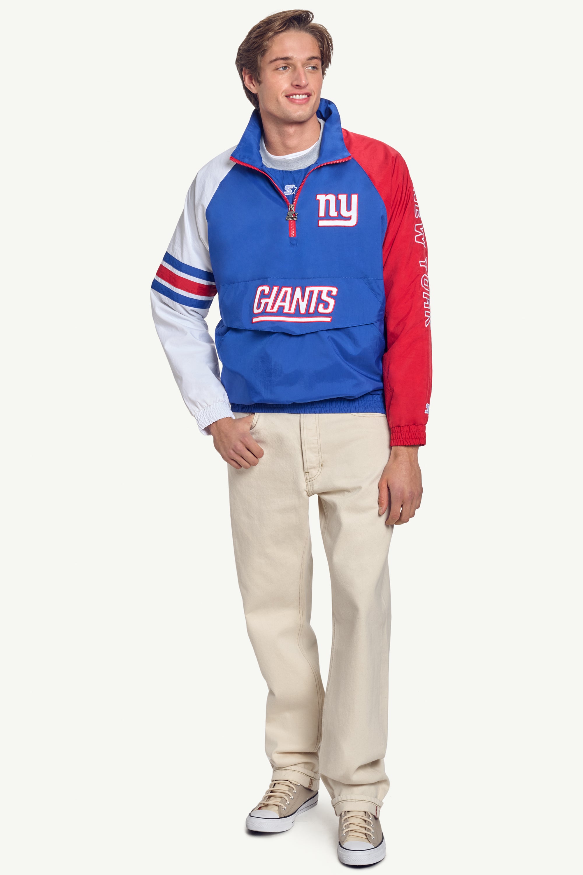 MENS NEW YORK GIANTS QUARTER ZIP JACKET View 2 MENS NEW YORK GIANTS QUARTER ZIP JACKET View 2