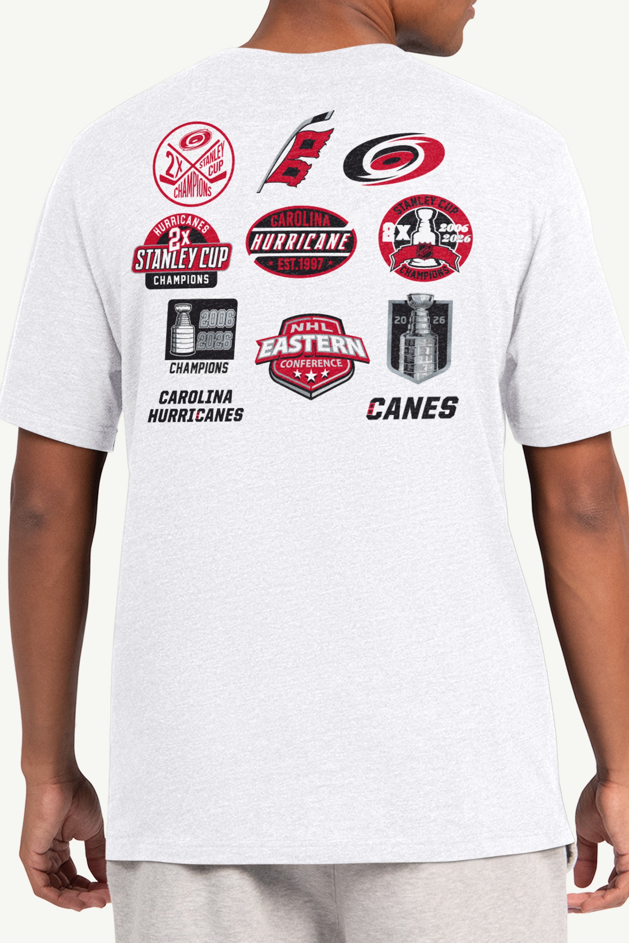 MENS CAROLINA HURRICANES NHL STANLEY CUP CHAMPS T SHIRT View 2 MENS CAROLINA HURRICANES NHL STANLEY CUP CHAMPS T SHIRT View 2