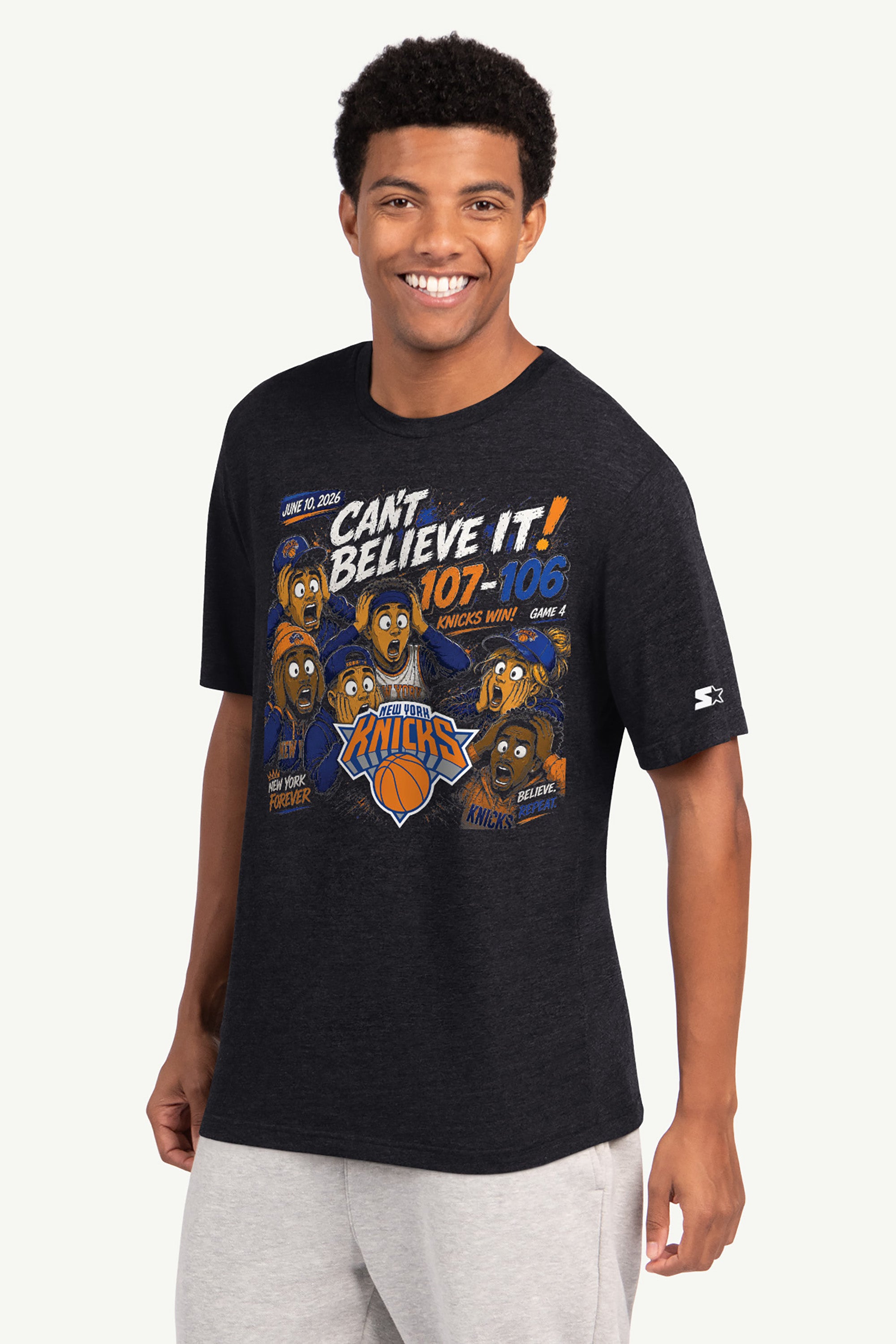 MENS NEW YORK KNICKS GAME 4 T SHIRT View 1 MENS NEW YORK KNICKS GAME 4 T SHIRT View 1