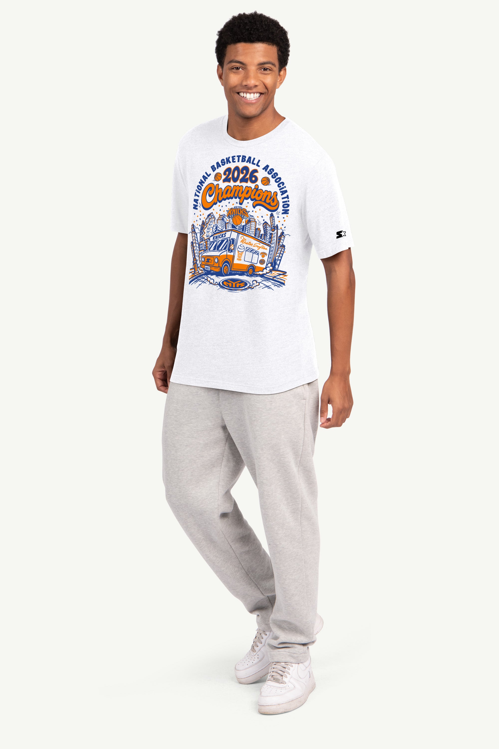 MENS NEW YORK KNICKS X MISTER SOFTEE T SHIRT View 4 MENS NEW YORK KNICKS X MISTER SOFTEE T SHIRT View 4