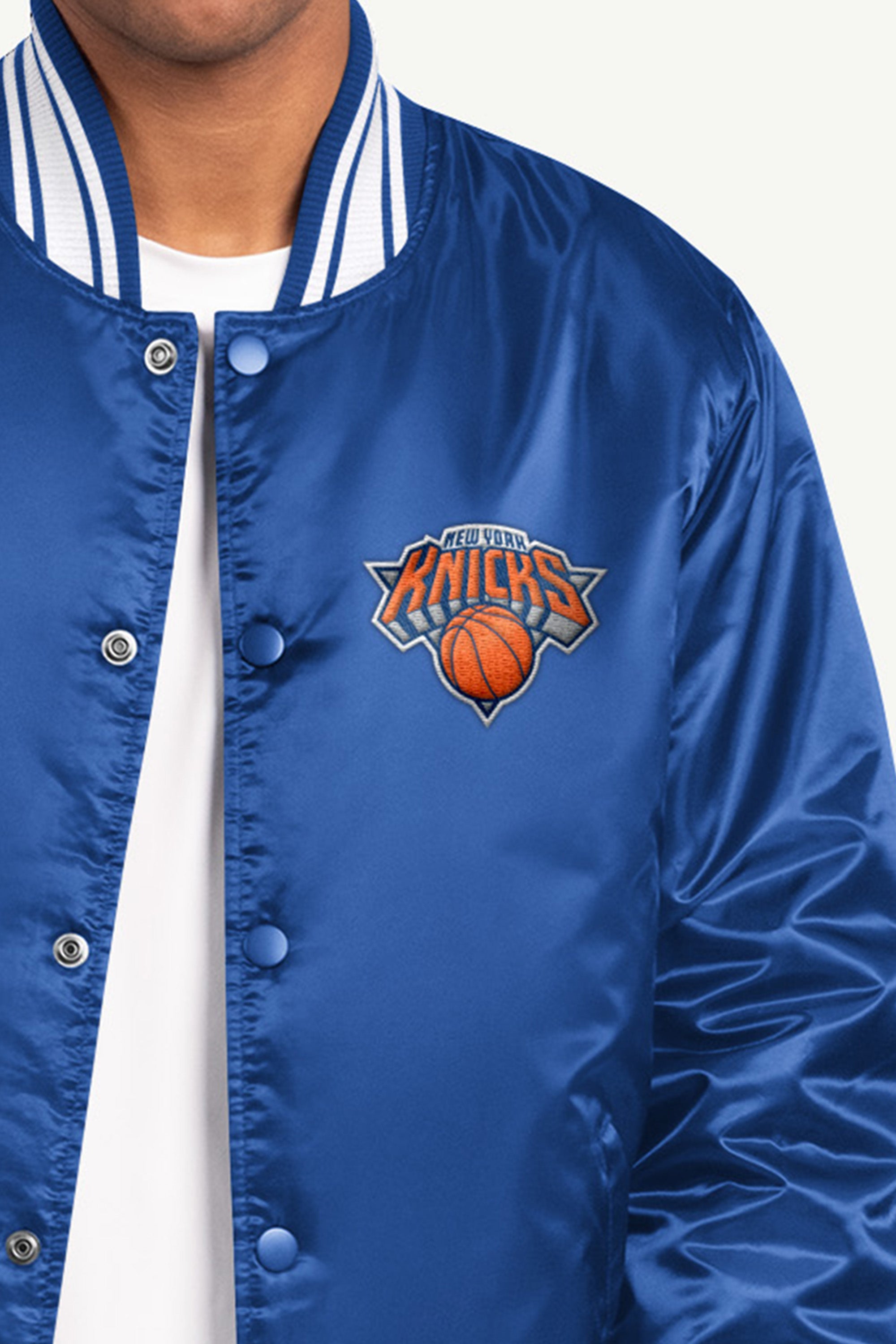 MENS NEW YORK KNICKS NBA CHAMPIONS EMBROIDERED JACKET View 4 MENS NEW YORK KNICKS NBA CHAMPIONS EMBROIDERED JACKET View 4