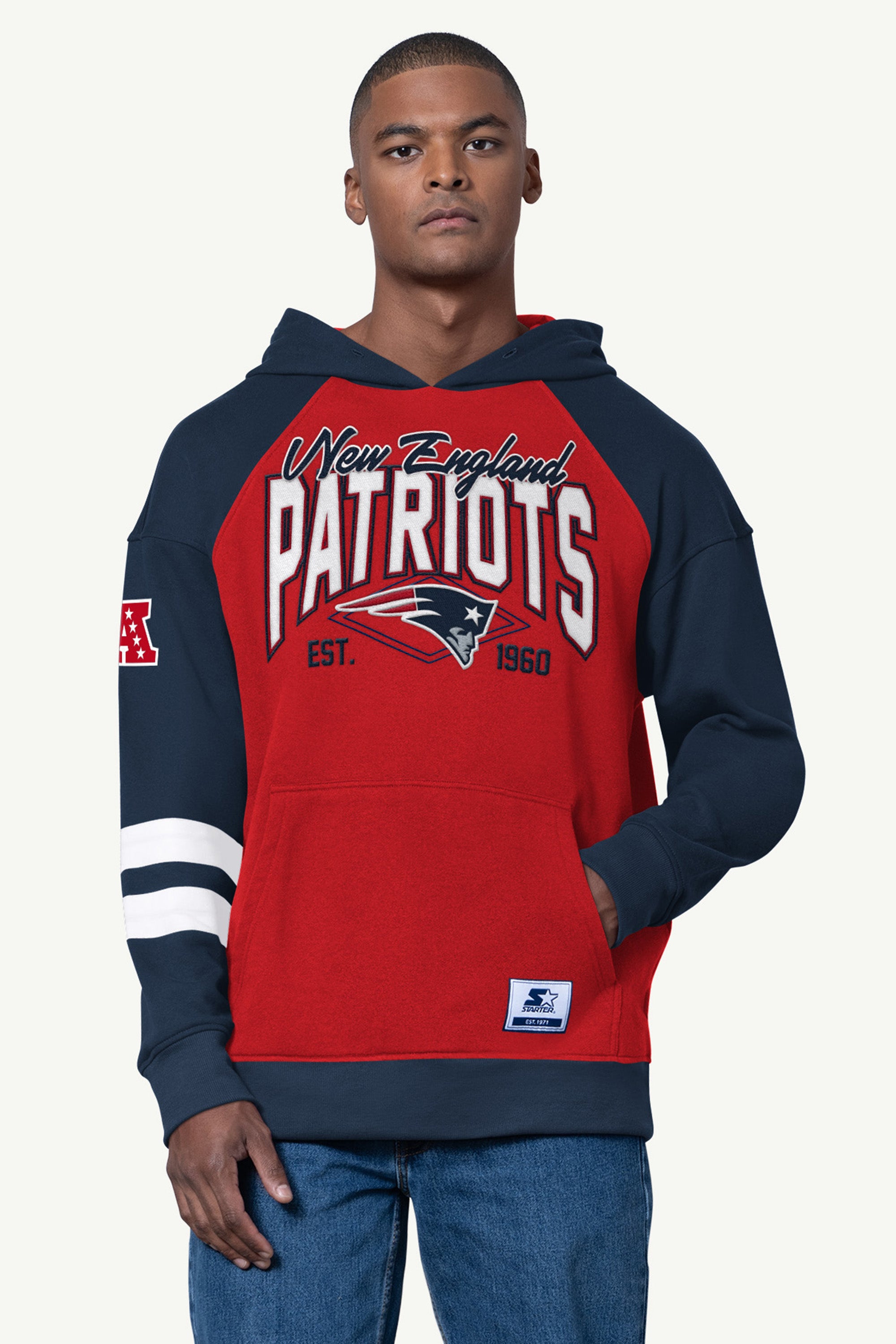 MENS NEW ENGLAND PATRIOTS INTERCEPTION COLORBLOCK HOODIE View 1 | Men's Hoodies MENS NEW ENGLAND PATRIOTS INTERCEPTION COLORBLOCK HOODIE View 1 | Men's Hoodies