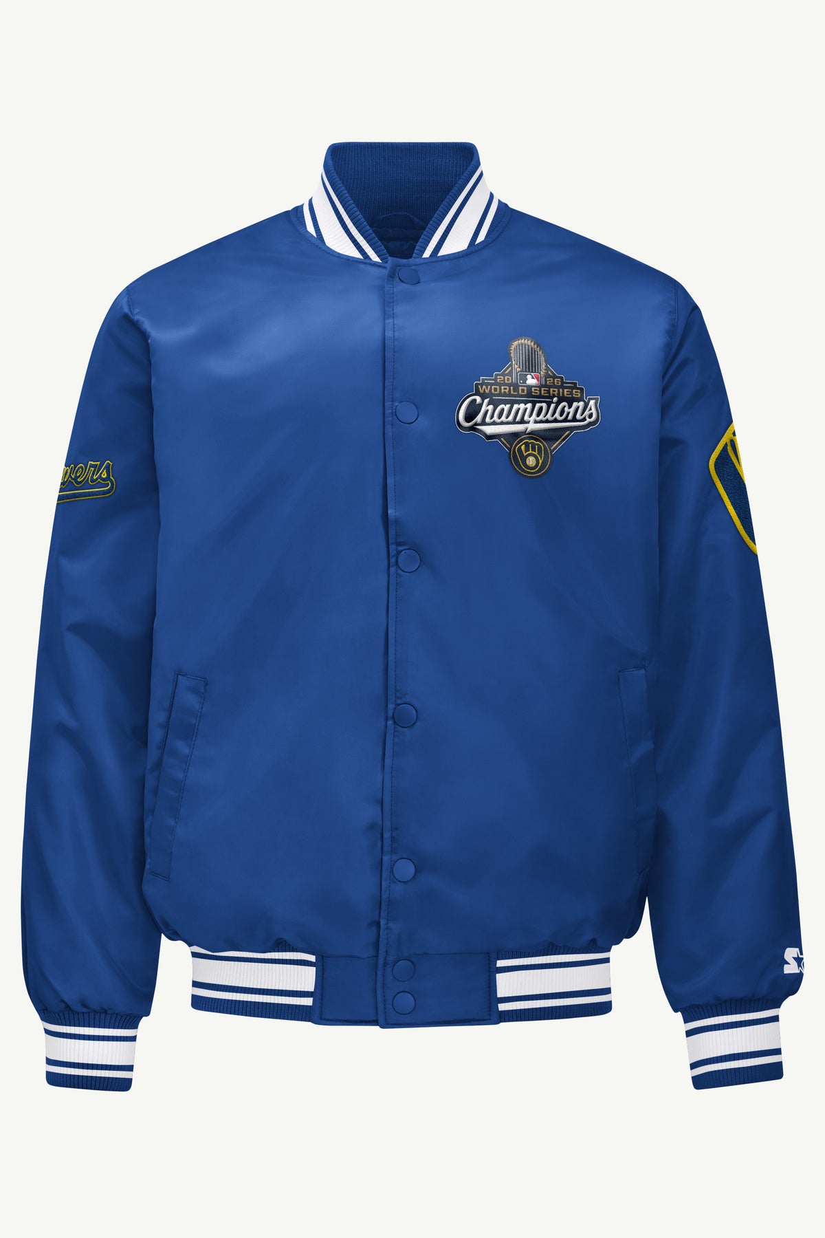 MENS MILWAUKEE BREWERS EMBROIDERED WS 2026 CHAMPIONS JACKET View 2 MENS MILWAUKEE BREWERS EMBROIDERED WS 2026 CHAMPIONS JACKET View 2