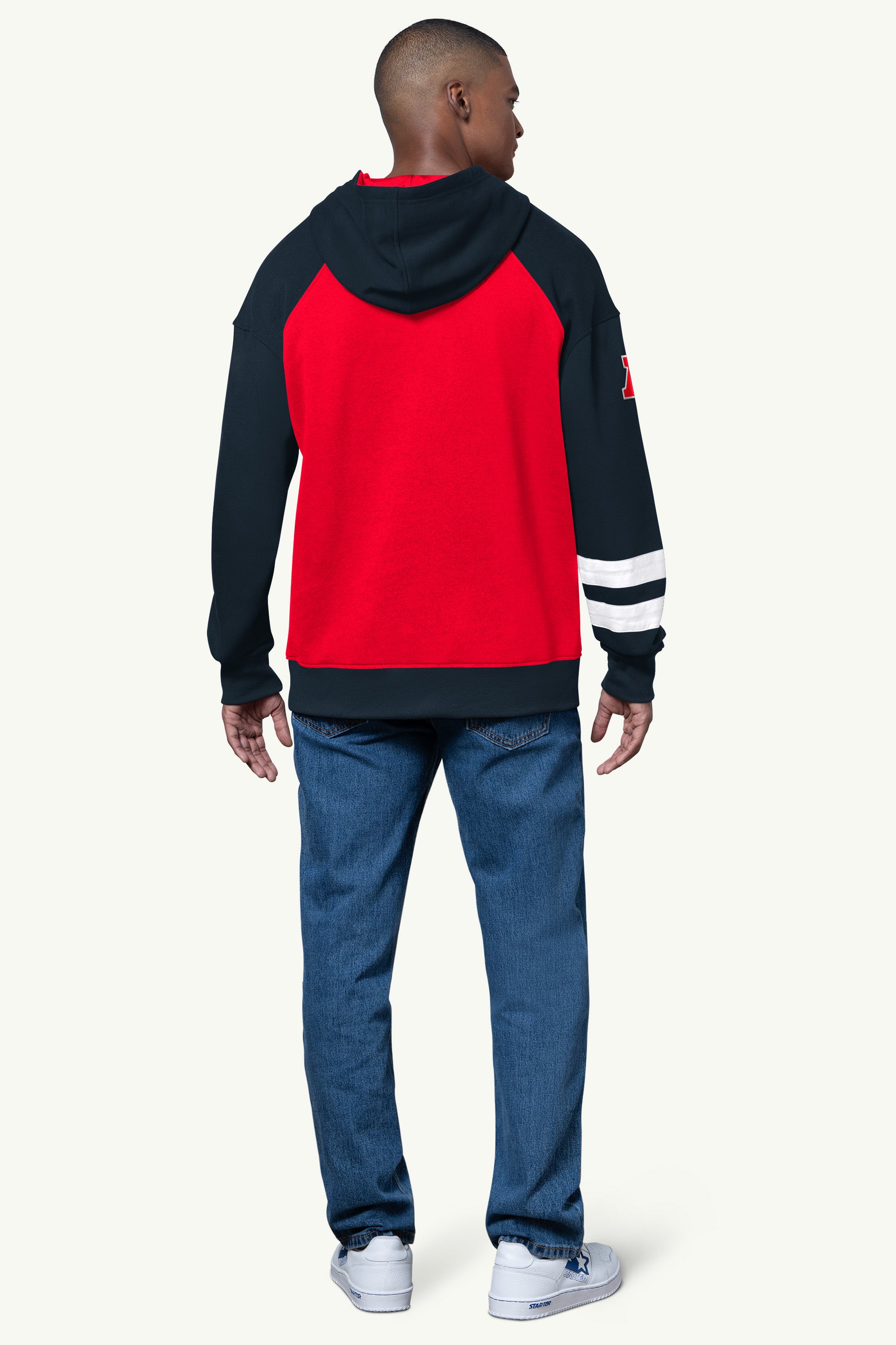 MENS HOUSTON TEXANS INTERCEPTION COLORBLOCK HOODIE View 3 | STARTER CLASSICS MENS HOUSTON TEXANS INTERCEPTION COLORBLOCK HOODIE View 3 | STARTER CLASSICS
