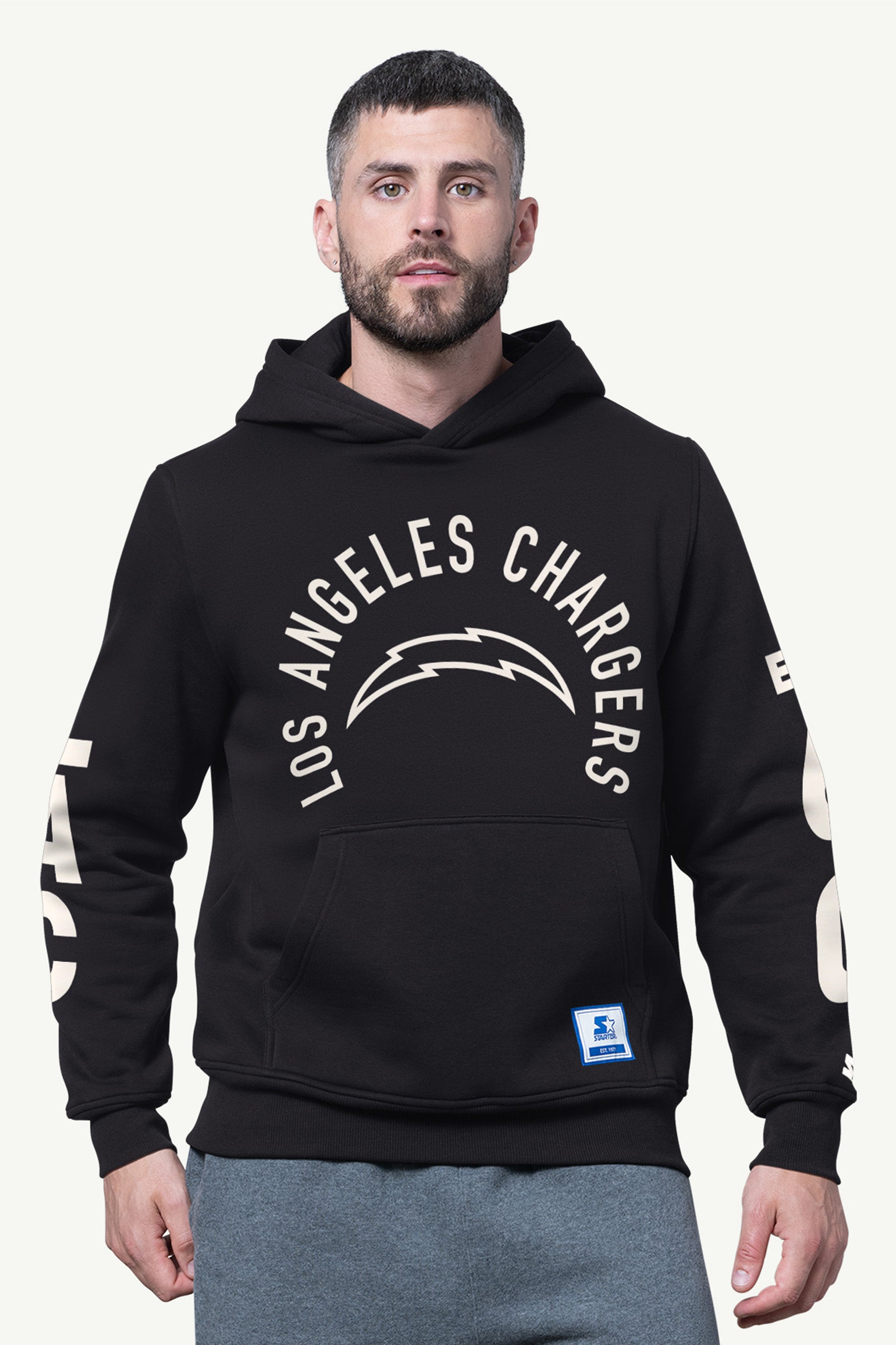 MENS LOS ANGELES CHARGERS HANDOFF FLEECE HOODIE View 1 | Los Angeles Chargers MENS LOS ANGELES CHARGERS HANDOFF FLEECE HOODIE View 1 | Los Angeles Chargers