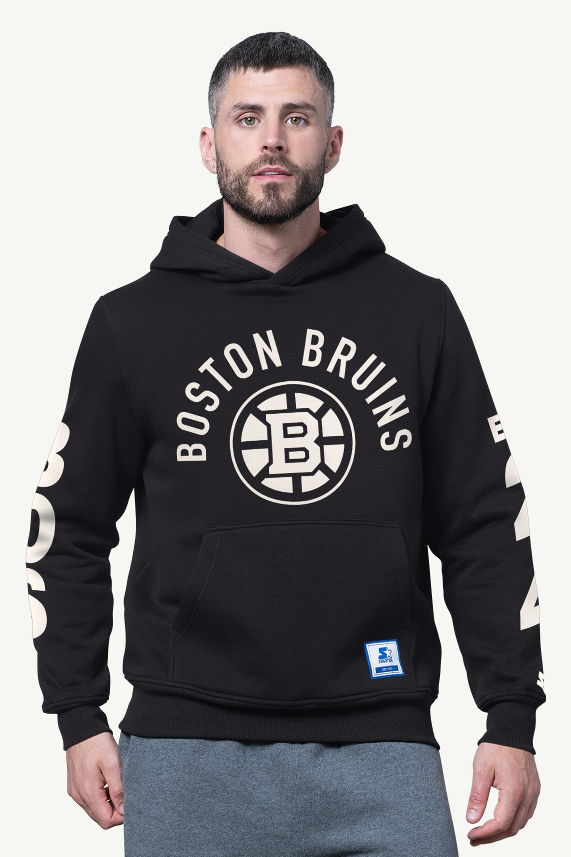 MENS BOSTON BRUINS HANDOFF FLEECE HOODIE View 1 | Boston Bruins MENS BOSTON BRUINS HANDOFF FLEECE HOODIE View 1 | Boston Bruins