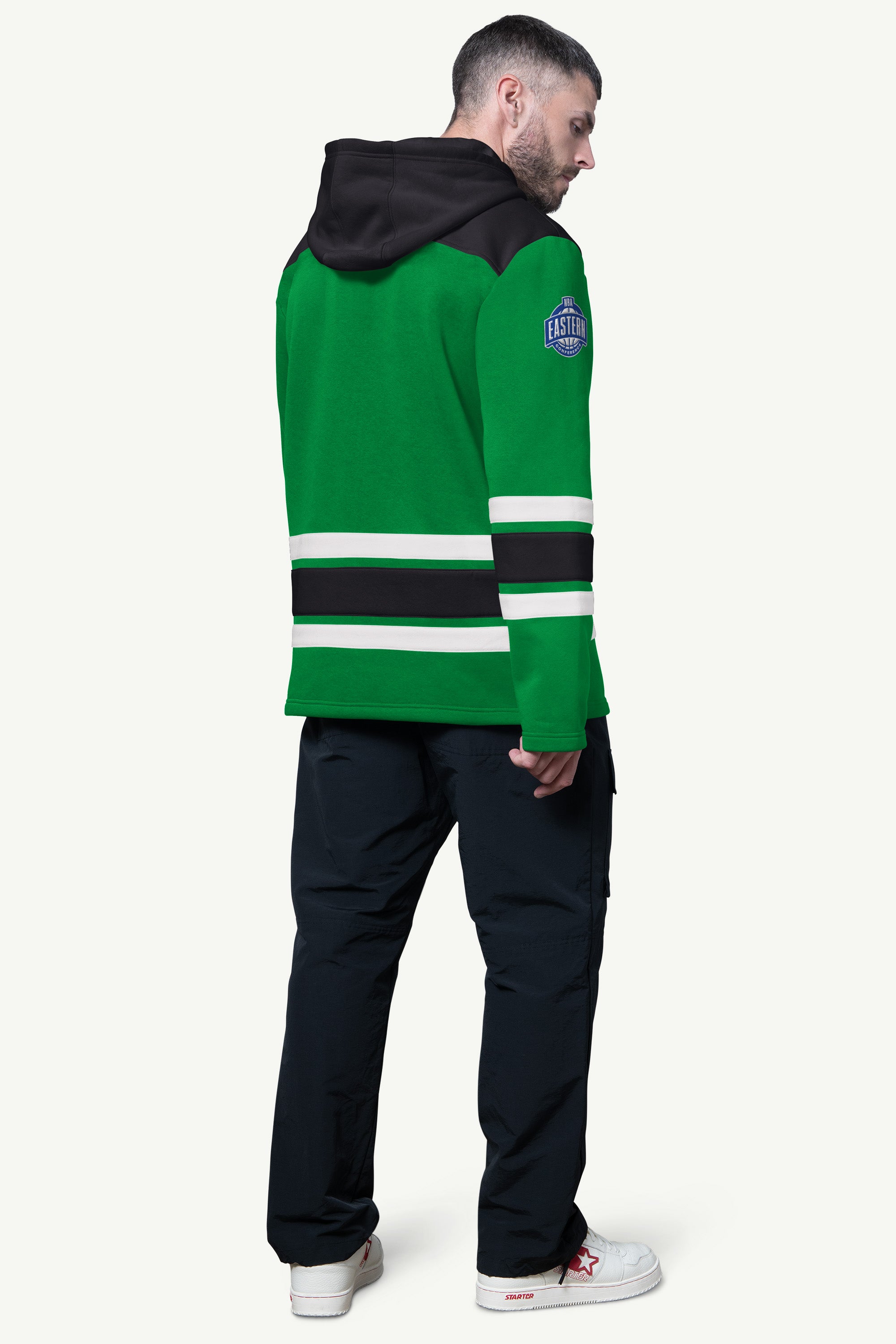 MENS BOSTON CELTICS SLAP SHOT HOODED HOCKEY PULLOVER View 3 MENS BOSTON CELTICS SLAP SHOT HOODED HOCKEY PULLOVER View 3