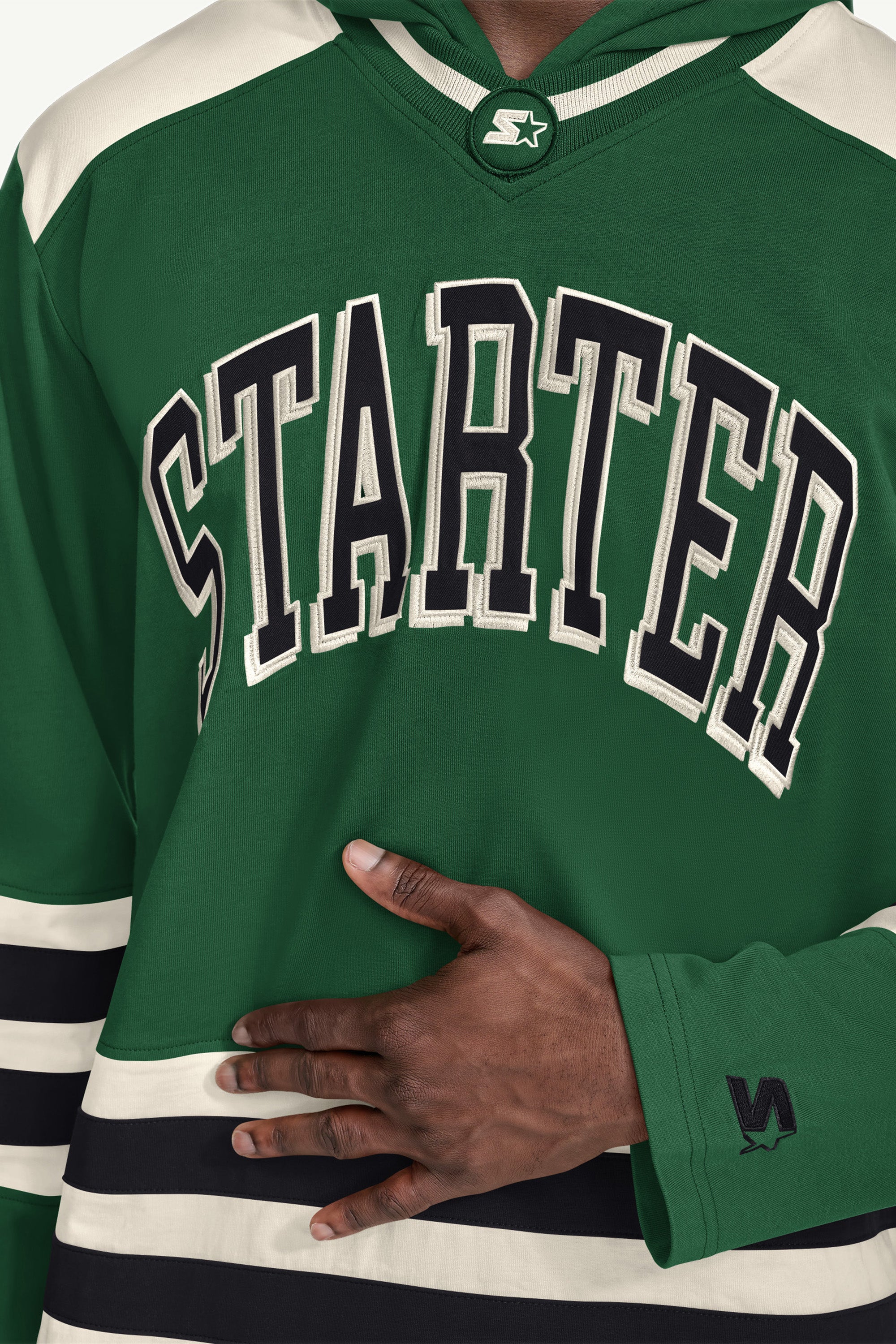 MENS STARTER HOODED HOCKEY JERSEY View 4 | Starter Brand Collection MENS STARTER HOODED HOCKEY JERSEY View 4 | Starter Brand Collection