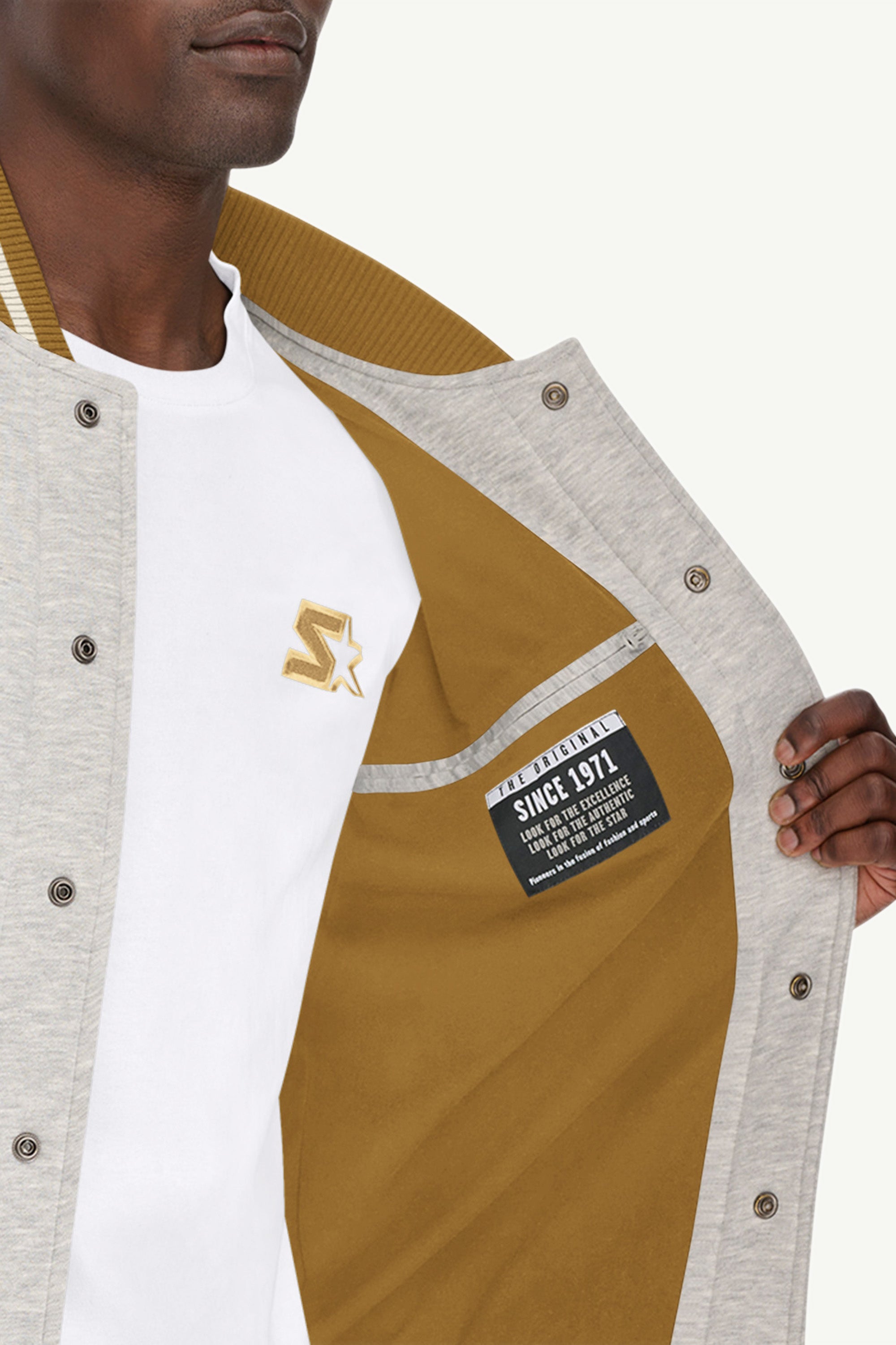 MENS STARTER HEAVYWEIGHT FLEECE VARSITY JACKET View 3 | Starter Brand Collection MENS STARTER HEAVYWEIGHT FLEECE VARSITY JACKET View 3 | Starter Brand Collection