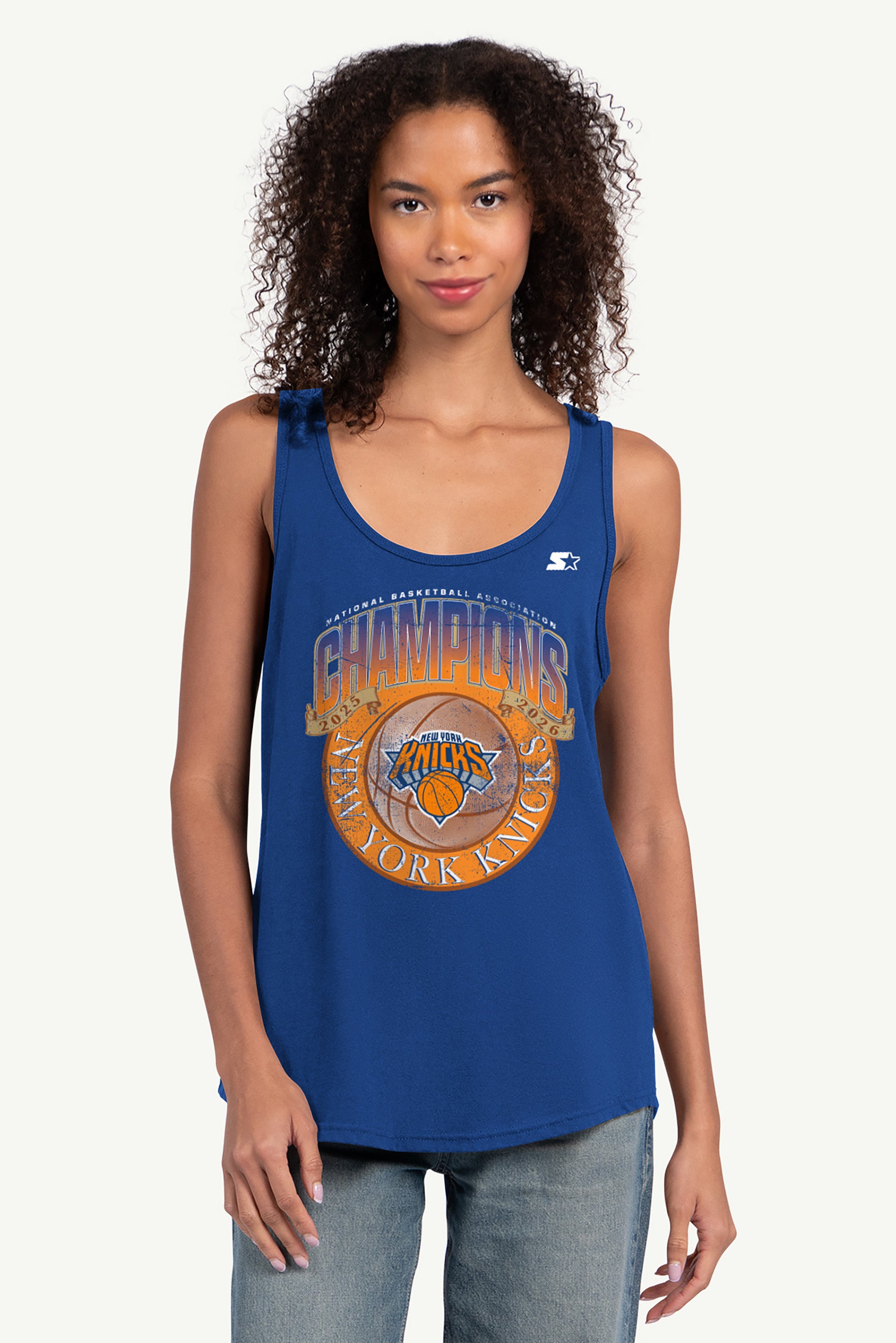 WOMENS NEW YORK KNICKS NBA CHAMPIONS TANK View 1 WOMENS NEW YORK KNICKS NBA CHAMPIONS TANK View 1