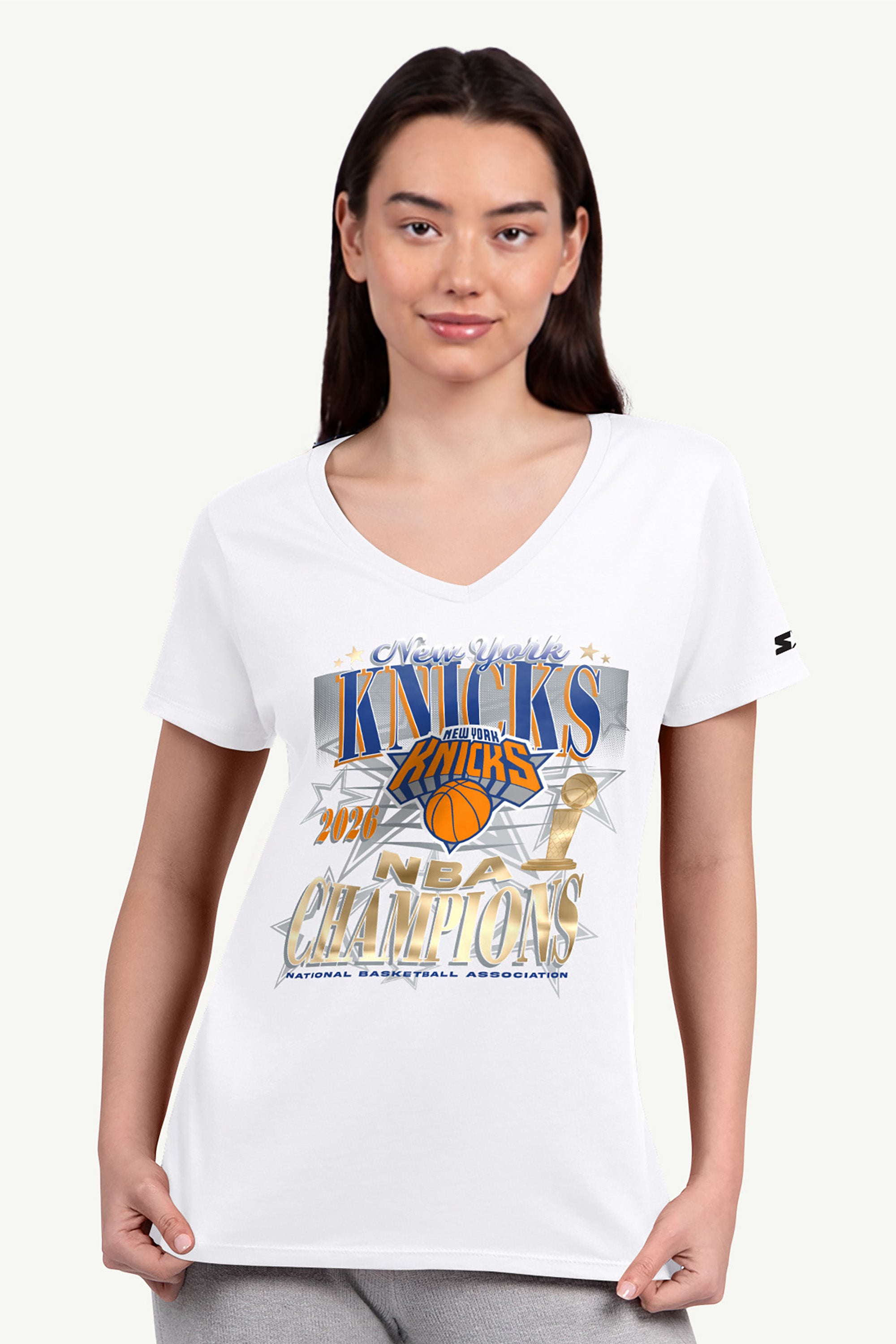 WOMENS NEW YORK KNICKS NBA CHAMPIONS T SHIRT View 1 WOMENS NEW YORK KNICKS NBA CHAMPIONS T SHIRT View 1