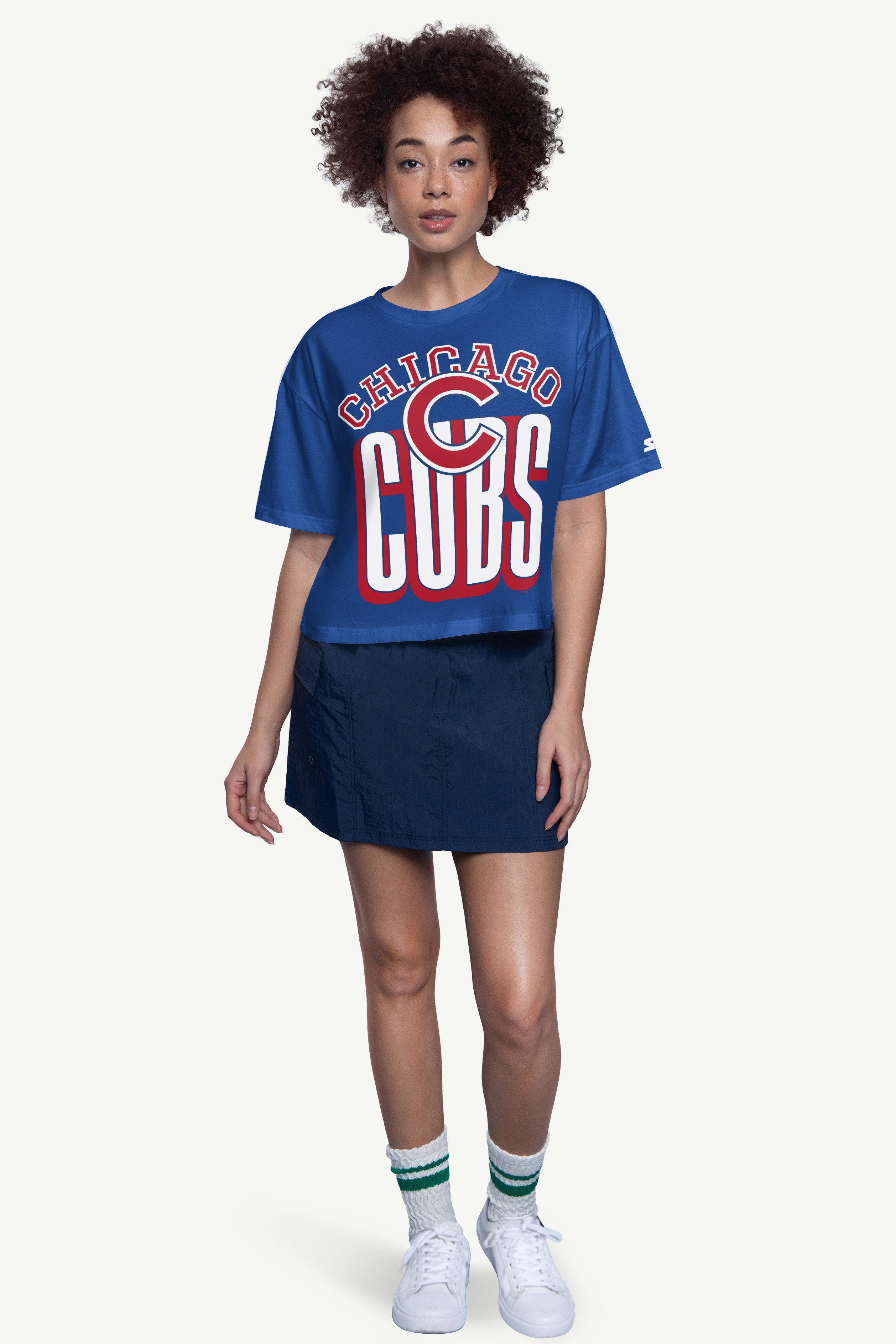 WOMENS CHICAGO CUBS CROPPED T SHIRT View 3 | Chicago Cubs WOMENS CHICAGO CUBS CROPPED T SHIRT View 3 | Chicago Cubs