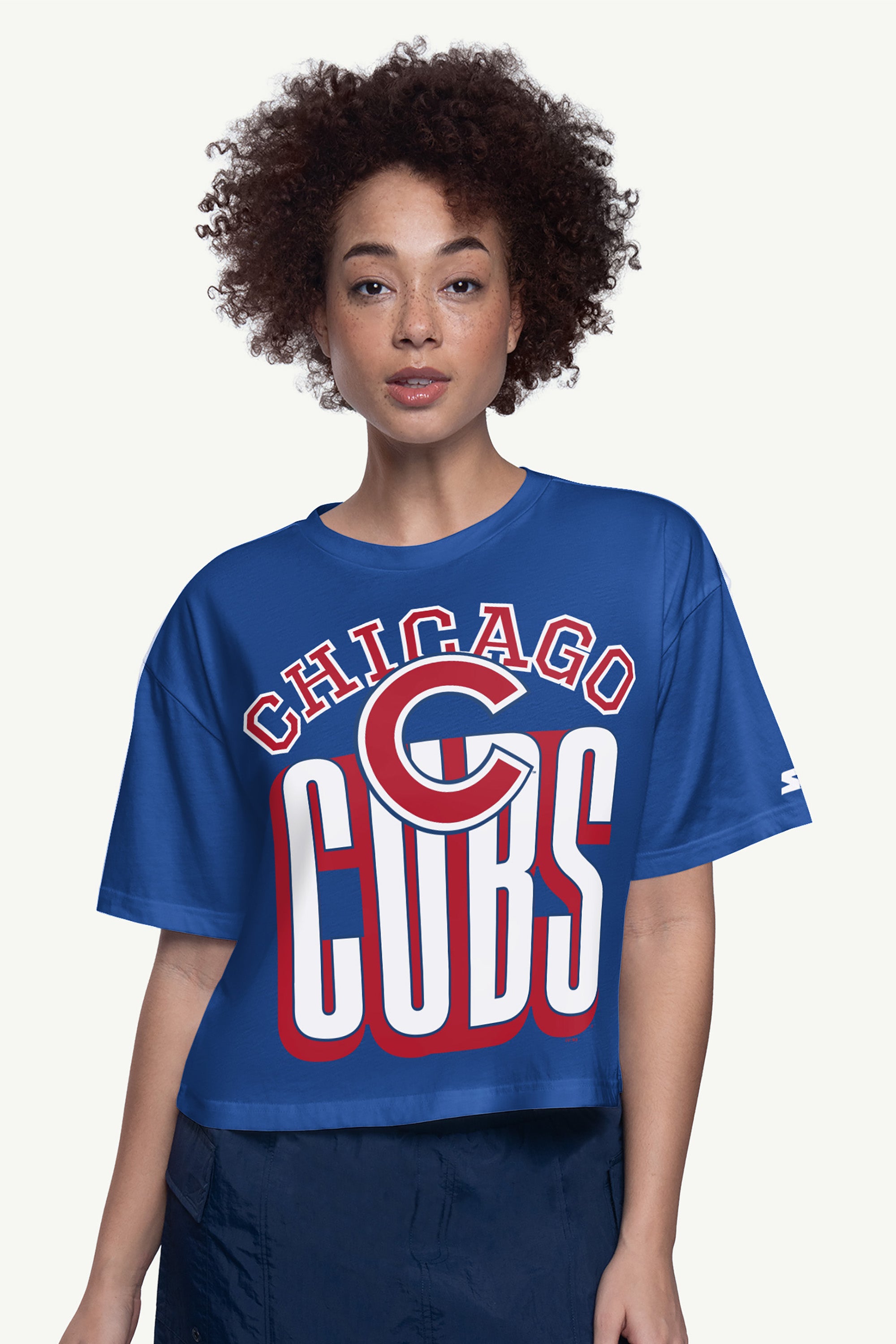 WOMENS CHICAGO CUBS CROPPED T SHIRT View 1 | Chicago Cubs WOMENS CHICAGO CUBS CROPPED T SHIRT View 1 | Chicago Cubs