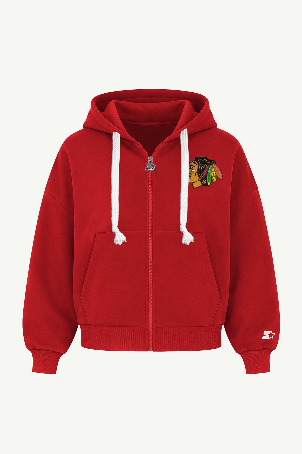 WOMENS CHICAGO BLACKHAWKS HAIL MARY ZIP UP View 2 WOMENS CHICAGO BLACKHAWKS HAIL MARY ZIP UP View 2