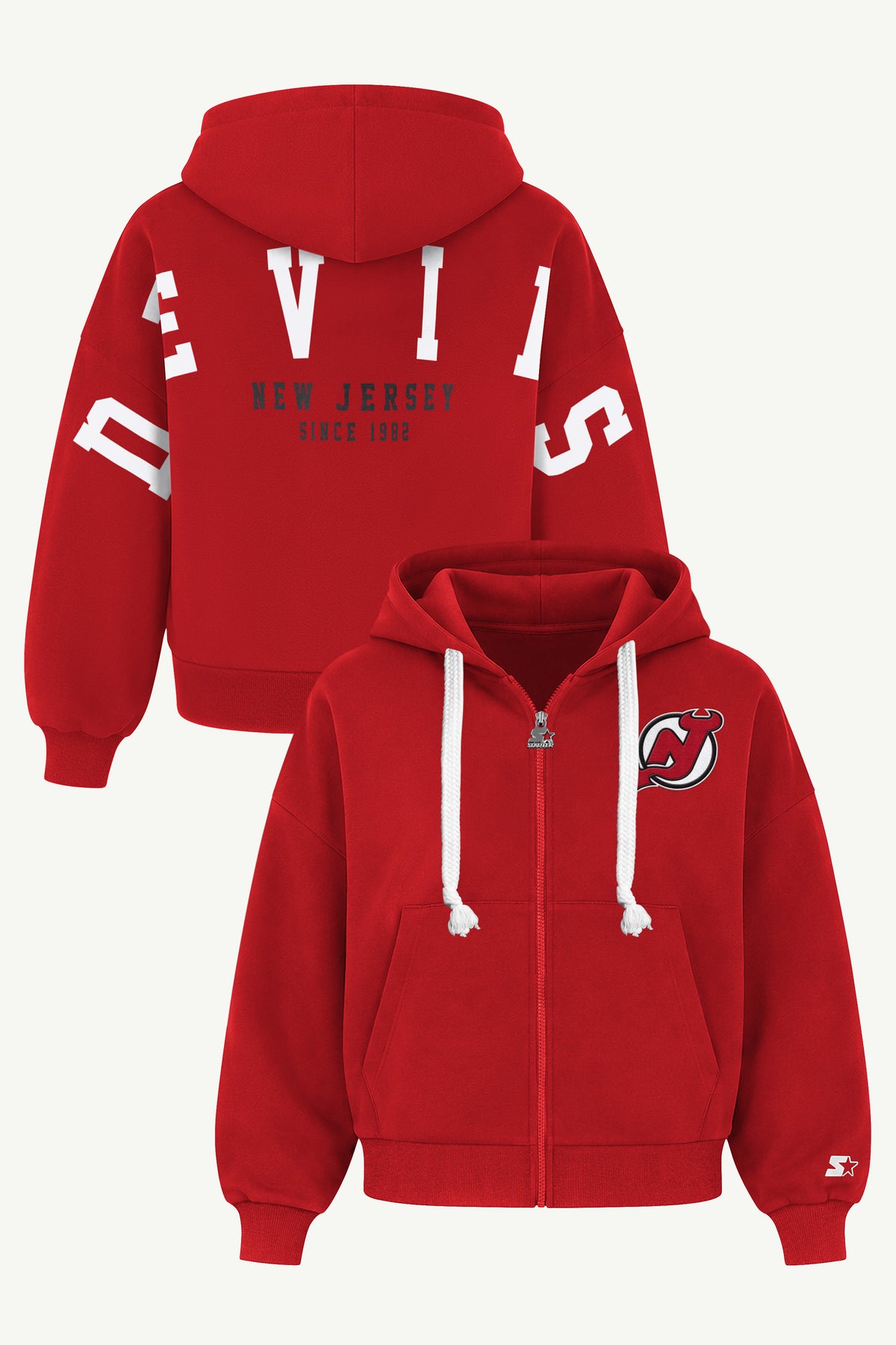 WOMENS NEW JERSEY DEVILS HAIL MARY ZIP UP View 1 WOMENS NEW JERSEY DEVILS HAIL MARY ZIP UP View 1