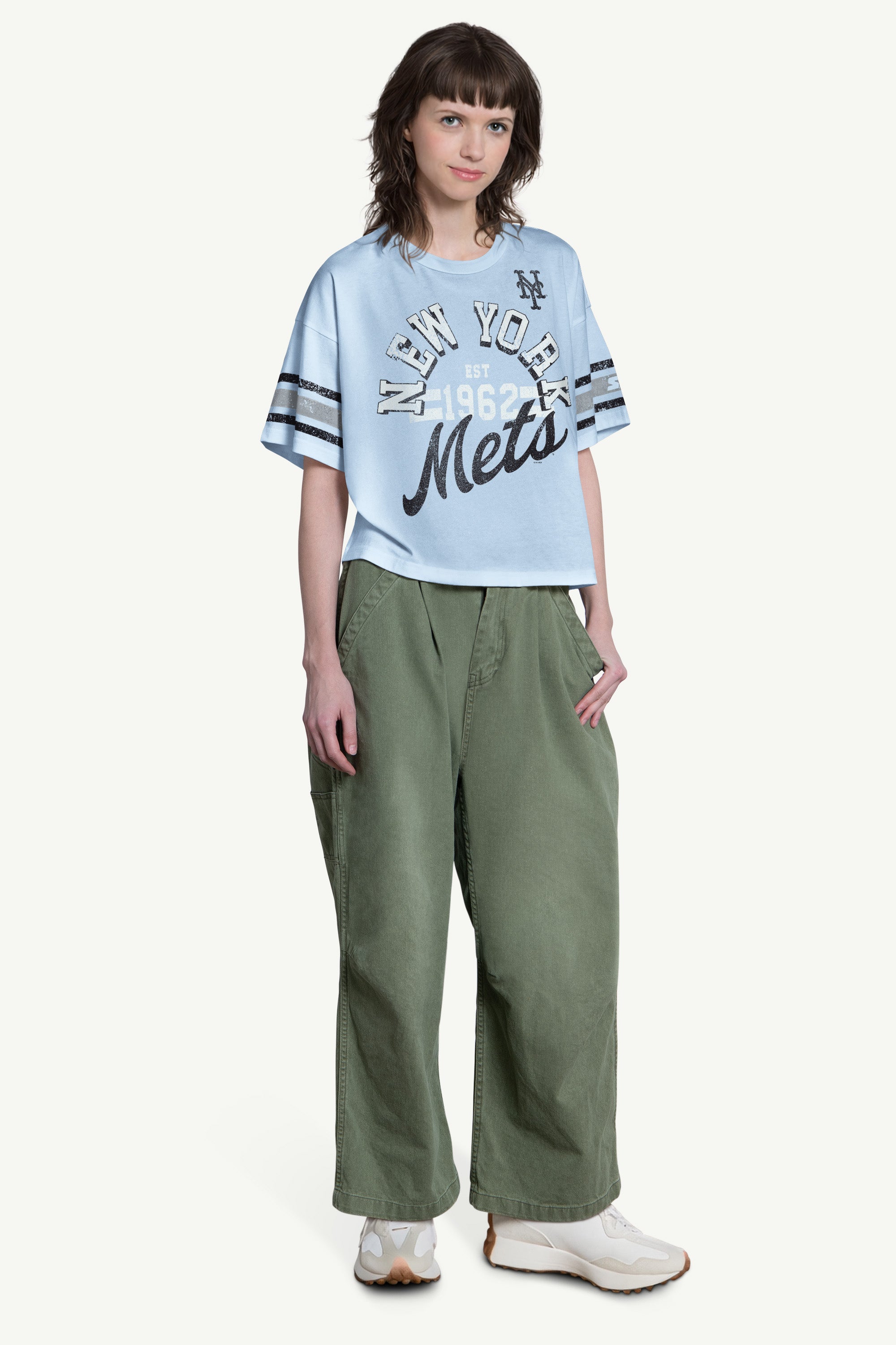 WOMENS NEW YORK METS OFFENSE SHORT SLEEVE T SHIRT View 3 WOMENS NEW YORK METS OFFENSE SHORT SLEEVE T SHIRT View 3