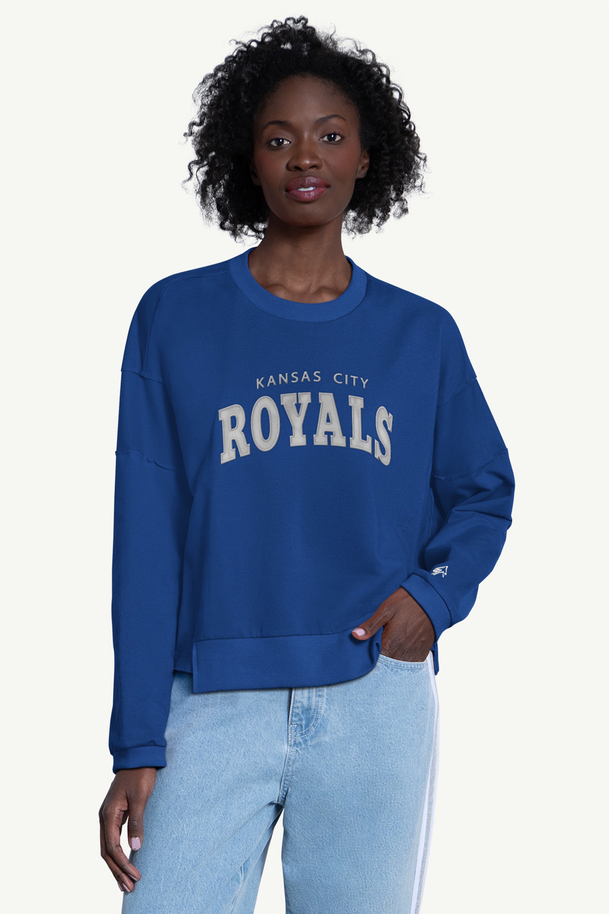 WOMENS KANSAS CITY ROYALS CREW NECK SWEATSHIRT View 1 | Kansas City Royals WOMENS KANSAS CITY ROYALS CREW NECK SWEATSHIRT View 1 | Kansas City Royals