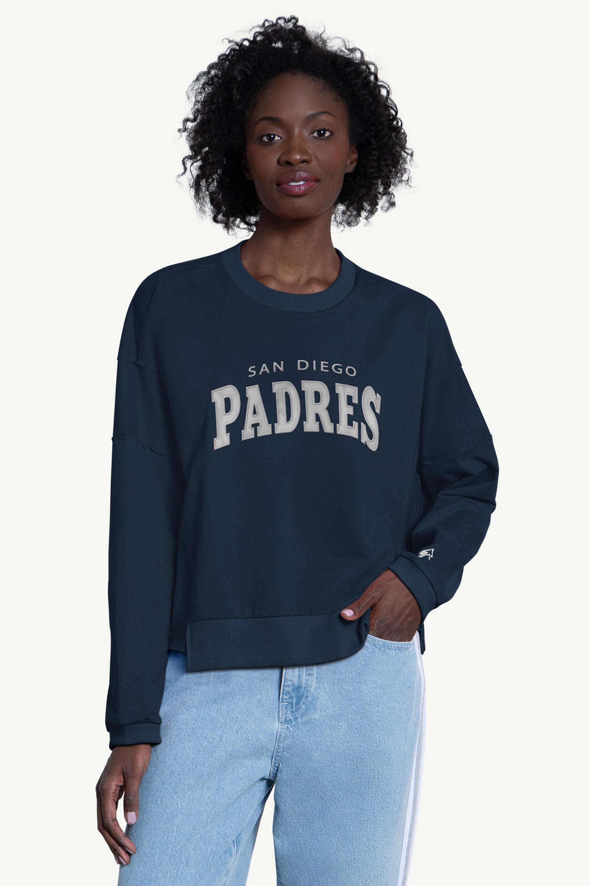 WOMENS SAN DIEGO PADRES CREW NECK SWEATSHIRT View 1 WOMENS SAN DIEGO PADRES CREW NECK SWEATSHIRT View 1