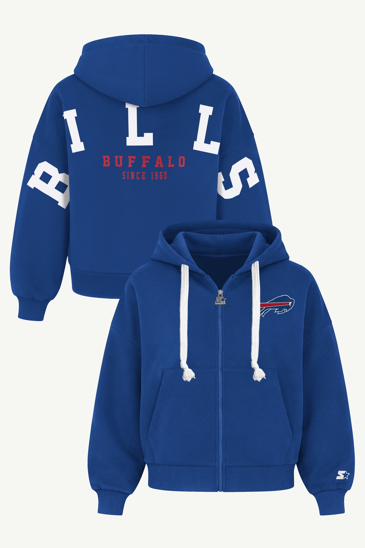 WOMENS BUFFALO BILLS HAIL MARY ZIP UP View 1 WOMENS BUFFALO BILLS HAIL MARY ZIP UP View 1