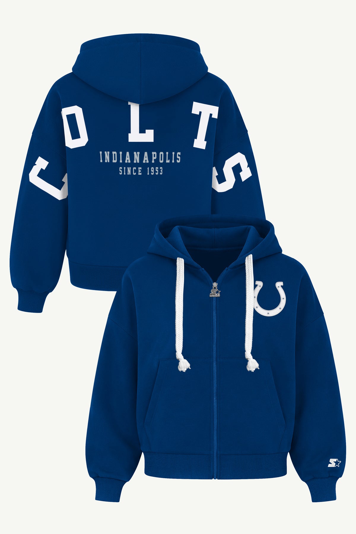 WOMENS INDIANAPOLIS COLTS HAIL MARY ZIP UP View 1 WOMENS INDIANAPOLIS COLTS HAIL MARY ZIP UP View 1