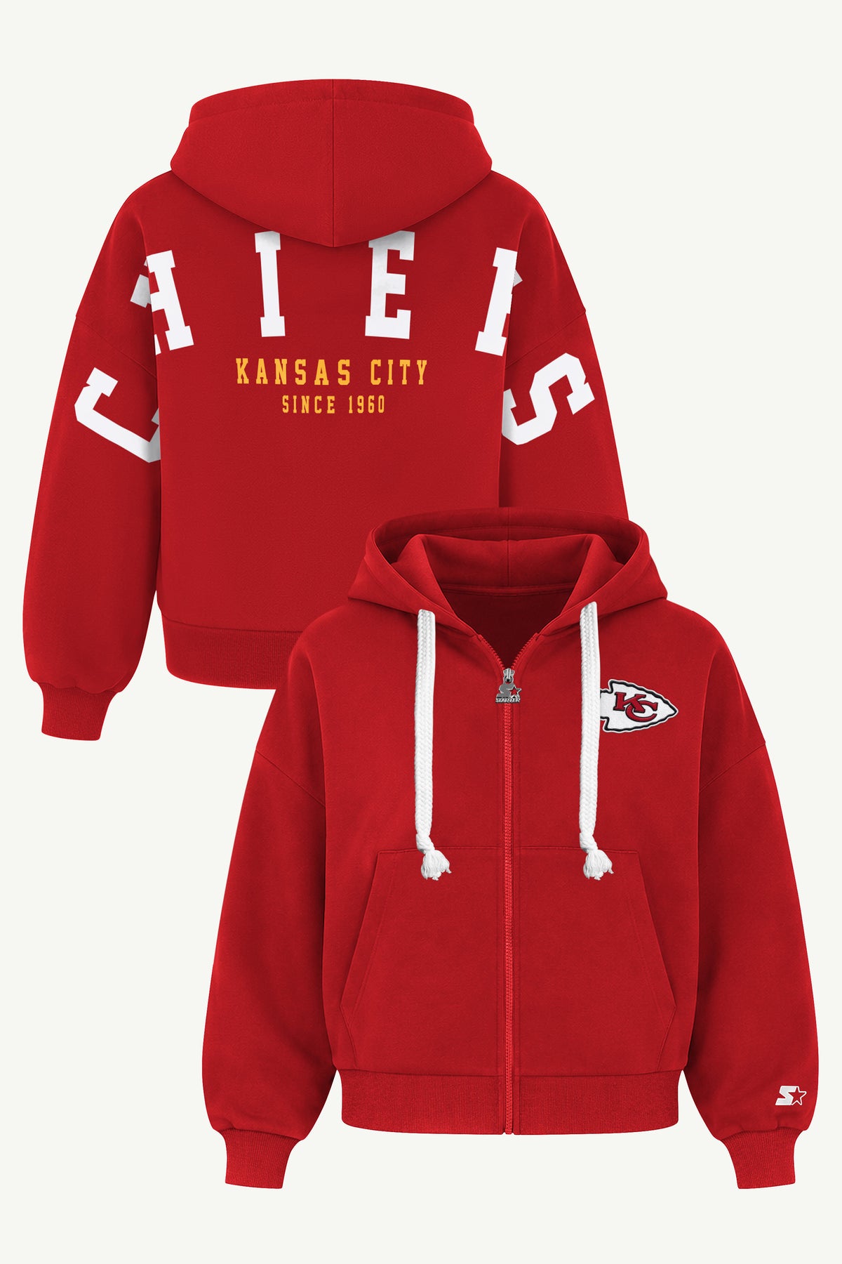 WOMENS KANSAS CITY CHIEFS HAIL MARY ZIP UP View 1 WOMENS KANSAS CITY CHIEFS HAIL MARY ZIP UP View 1