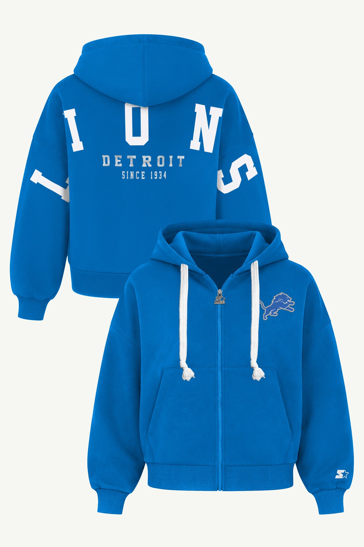 WOMENS DETROIT LIONS HAIL MARY ZIP UP View 1 WOMENS DETROIT LIONS HAIL MARY ZIP UP View 1