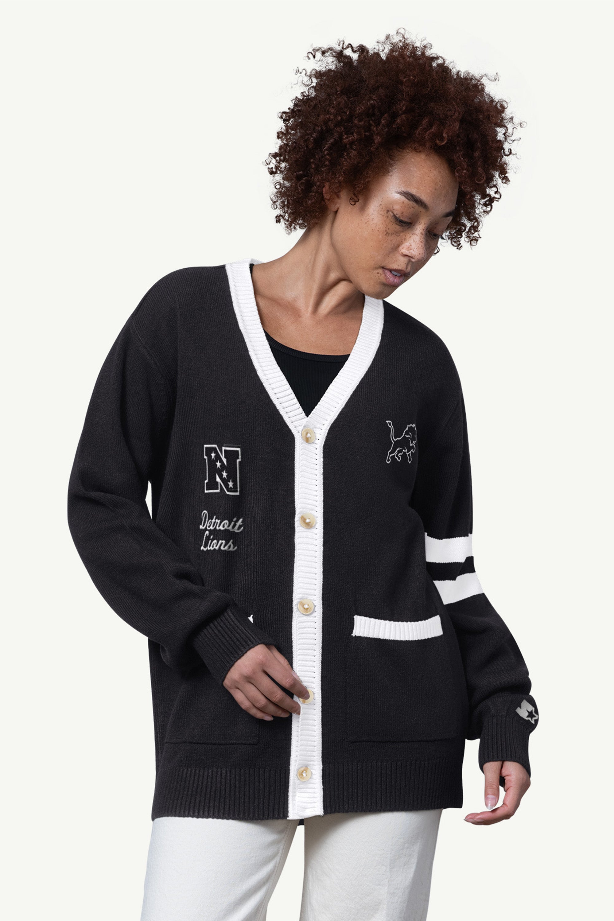 WOMENS DETROIT LIONS CARDIGAN View 1 | NFL WOMENS DETROIT LIONS CARDIGAN View 1 | NFL