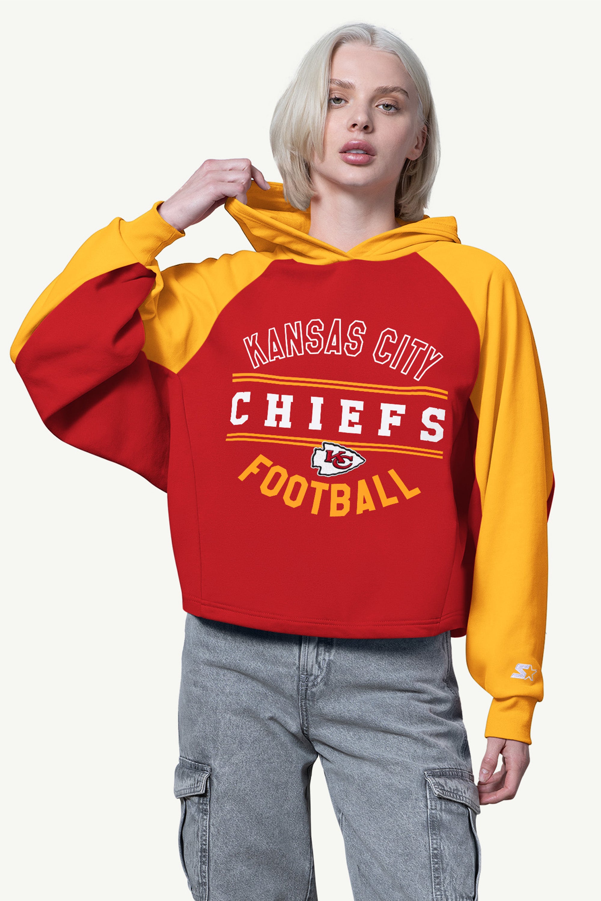 WOMENS KANSAS CITY CHIEFS CROPPED HOODIE View 1 | Kansas City Chiefs WOMENS KANSAS CITY CHIEFS CROPPED HOODIE View 1 | Kansas City Chiefs