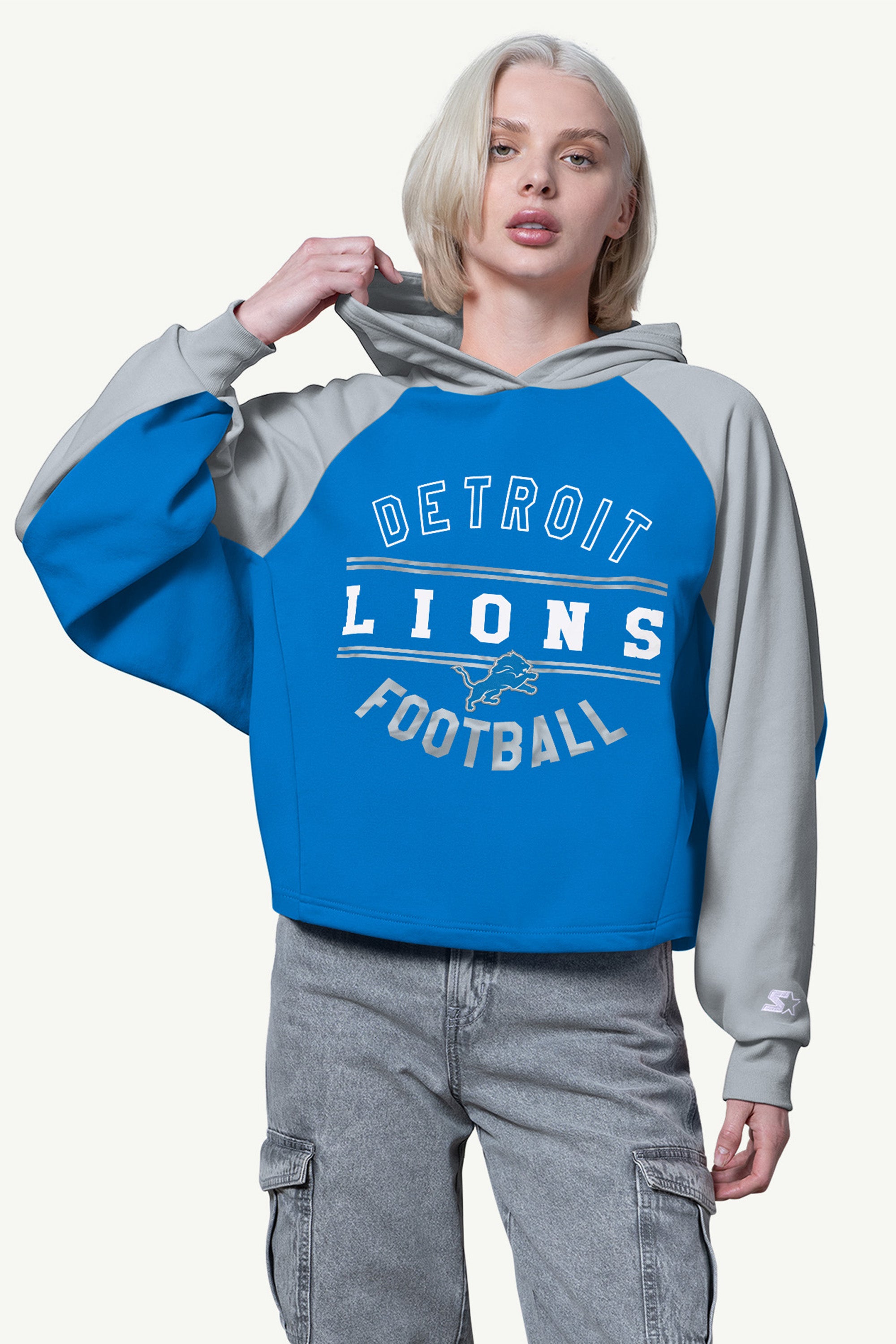 WOMENS DETROIT LIONS CROPPED HOODIE View 1 | NFL WOMENS DETROIT LIONS CROPPED HOODIE View 1 | NFL