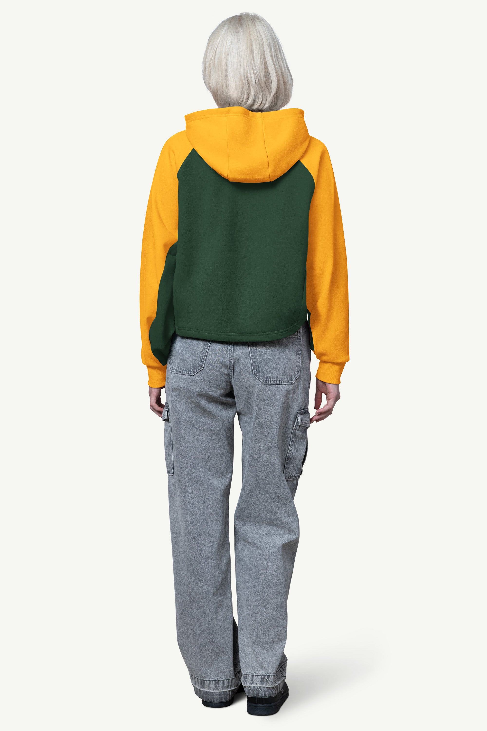 WOMENS GREEN BAY PACKERS CROPPED HOODIE View 3 | Green Bay Packers WOMENS GREEN BAY PACKERS CROPPED HOODIE View 3 | Green Bay Packers
