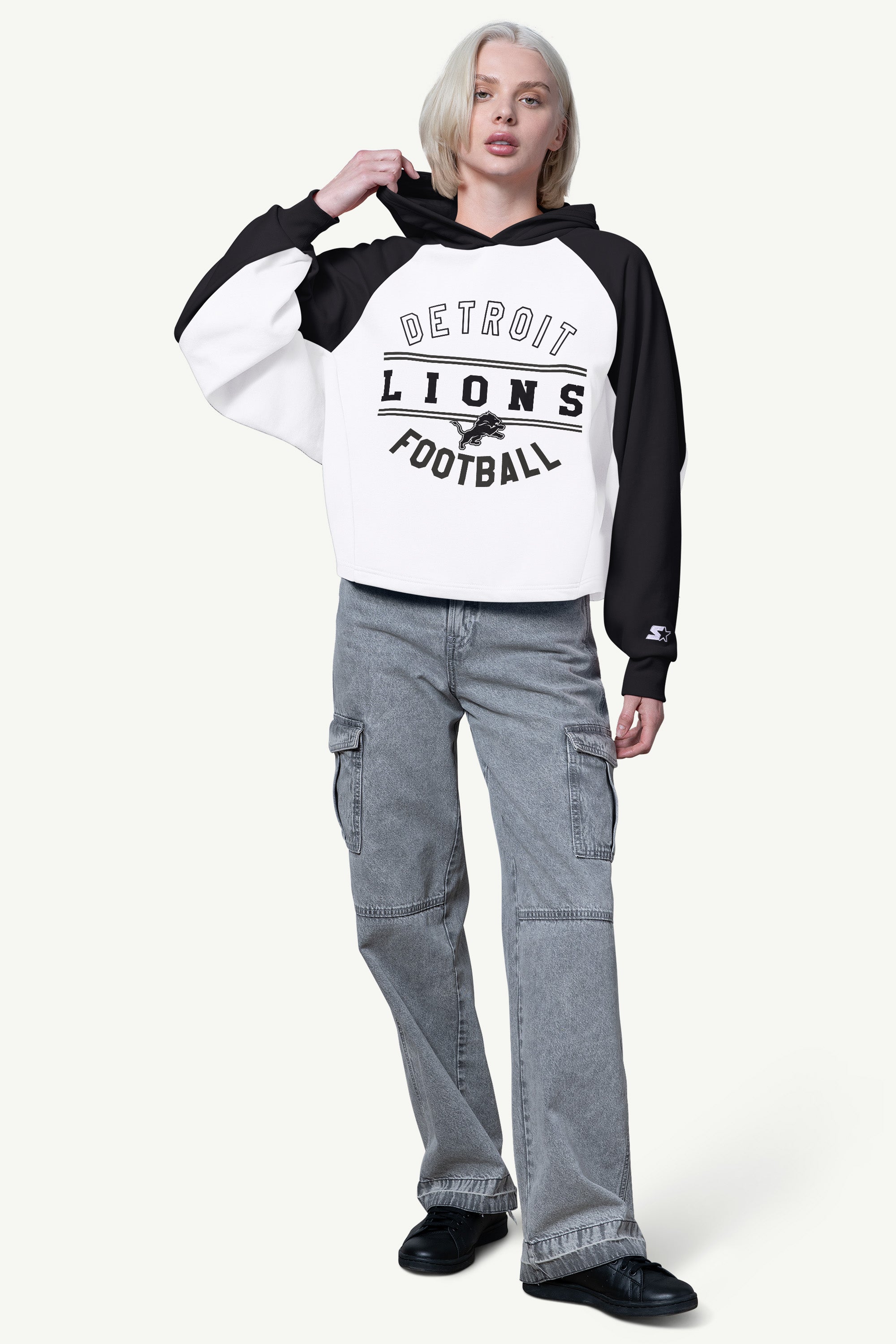 WOMENS DETROIT LIONS CROPPED HOODIE View 2 | Detroit Lions WOMENS DETROIT LIONS CROPPED HOODIE View 2 | Detroit Lions