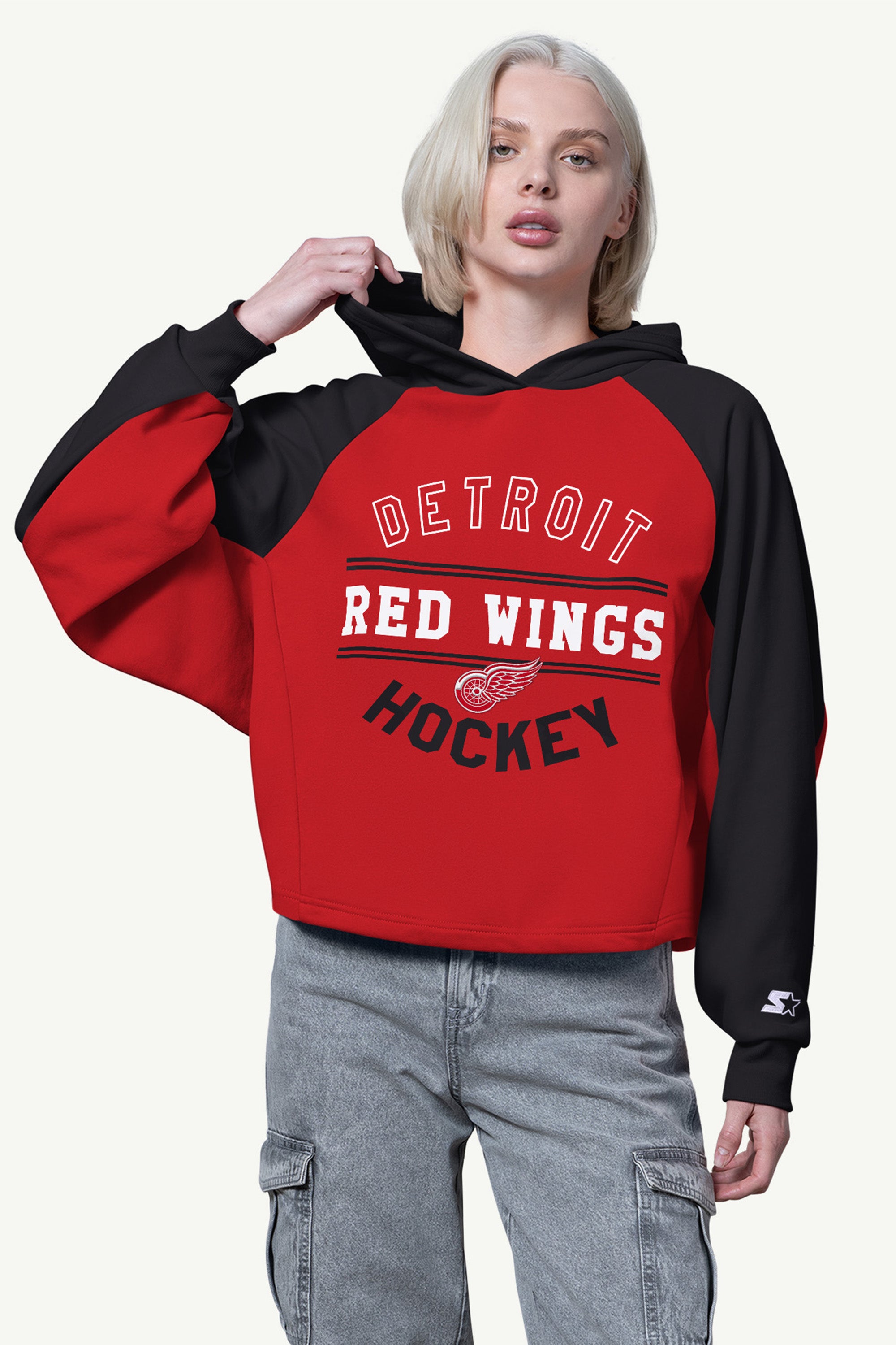 WOMENS DETROIT RED WINGS CROPPED HOODIE View 1 | Detroit Red Wings WOMENS DETROIT RED WINGS CROPPED HOODIE View 1 | Detroit Red Wings