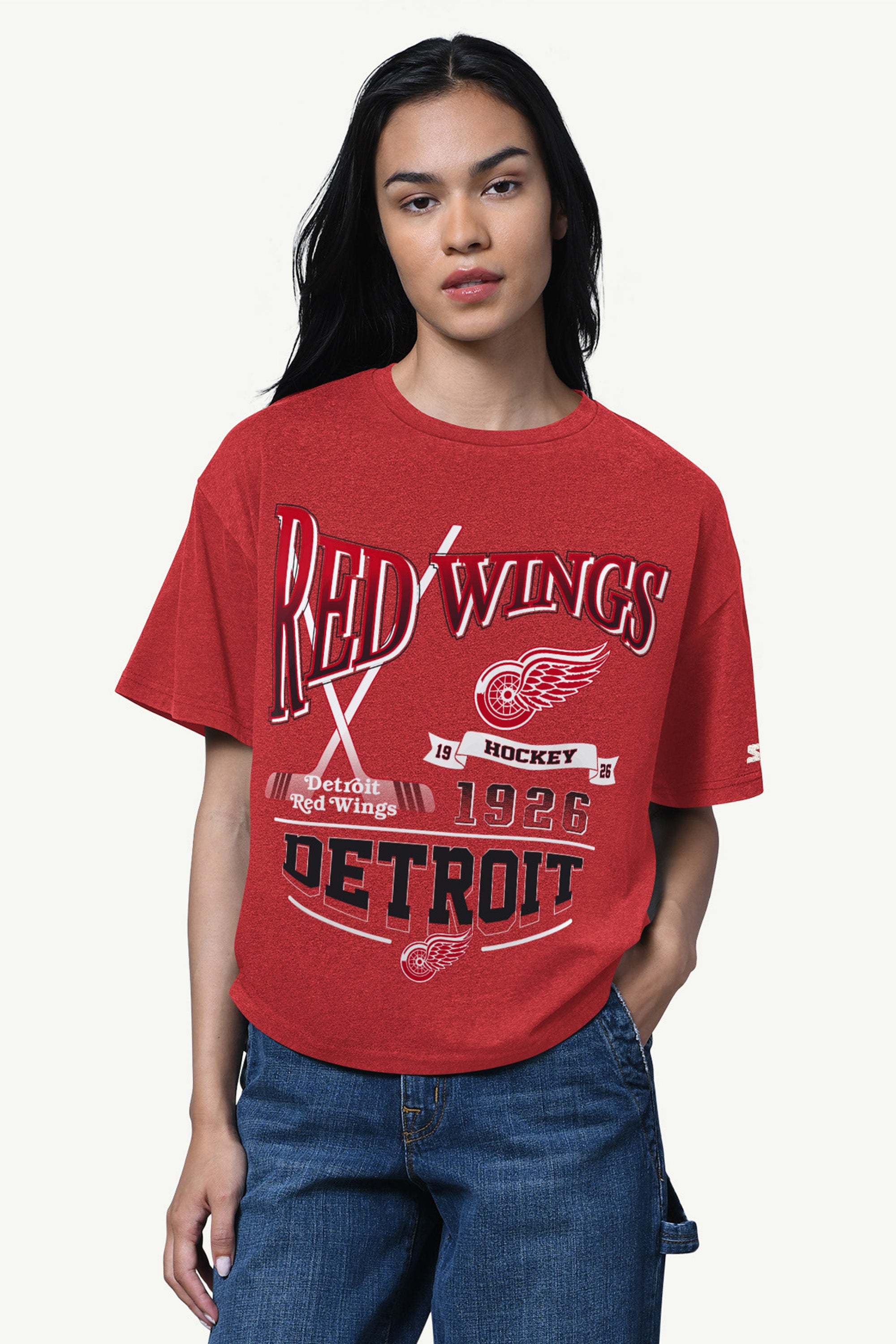 WOMENS DETROIT RED WINGS HALL OF FAME T SHIRT View 1 | NHL WOMENS DETROIT RED WINGS HALL OF FAME T SHIRT View 1 | NHL