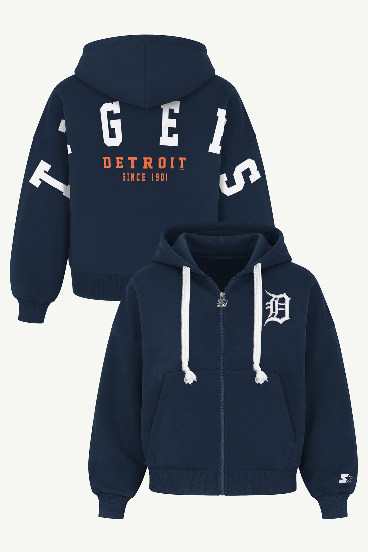 WOMENS DETROIT TIGERS HAIL MARY ZIP UP View 1 WOMENS DETROIT TIGERS HAIL MARY ZIP UP View 1