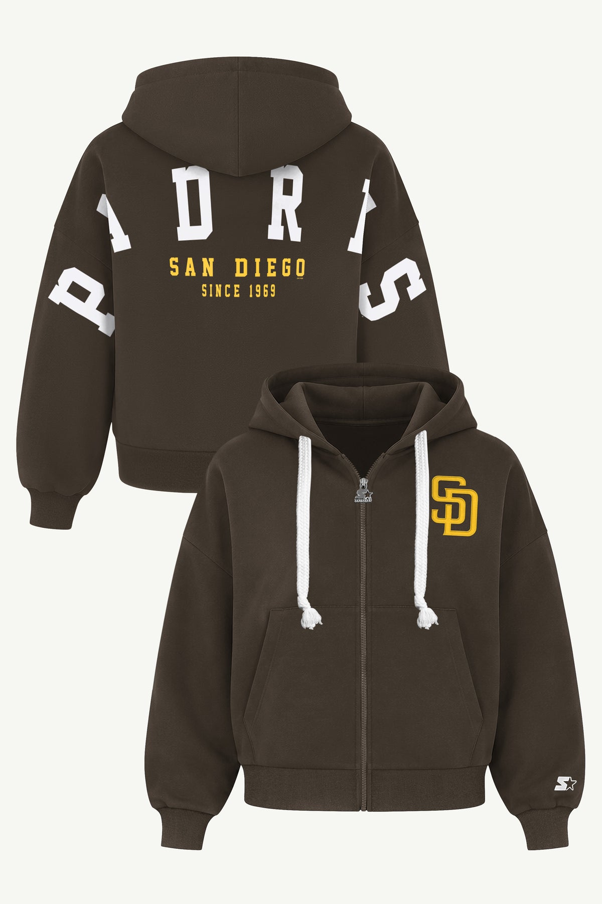 WOMENS SAN DIEGO PADRES HAIL MARY ZIP UP View 1 WOMENS SAN DIEGO PADRES HAIL MARY ZIP UP View 1
